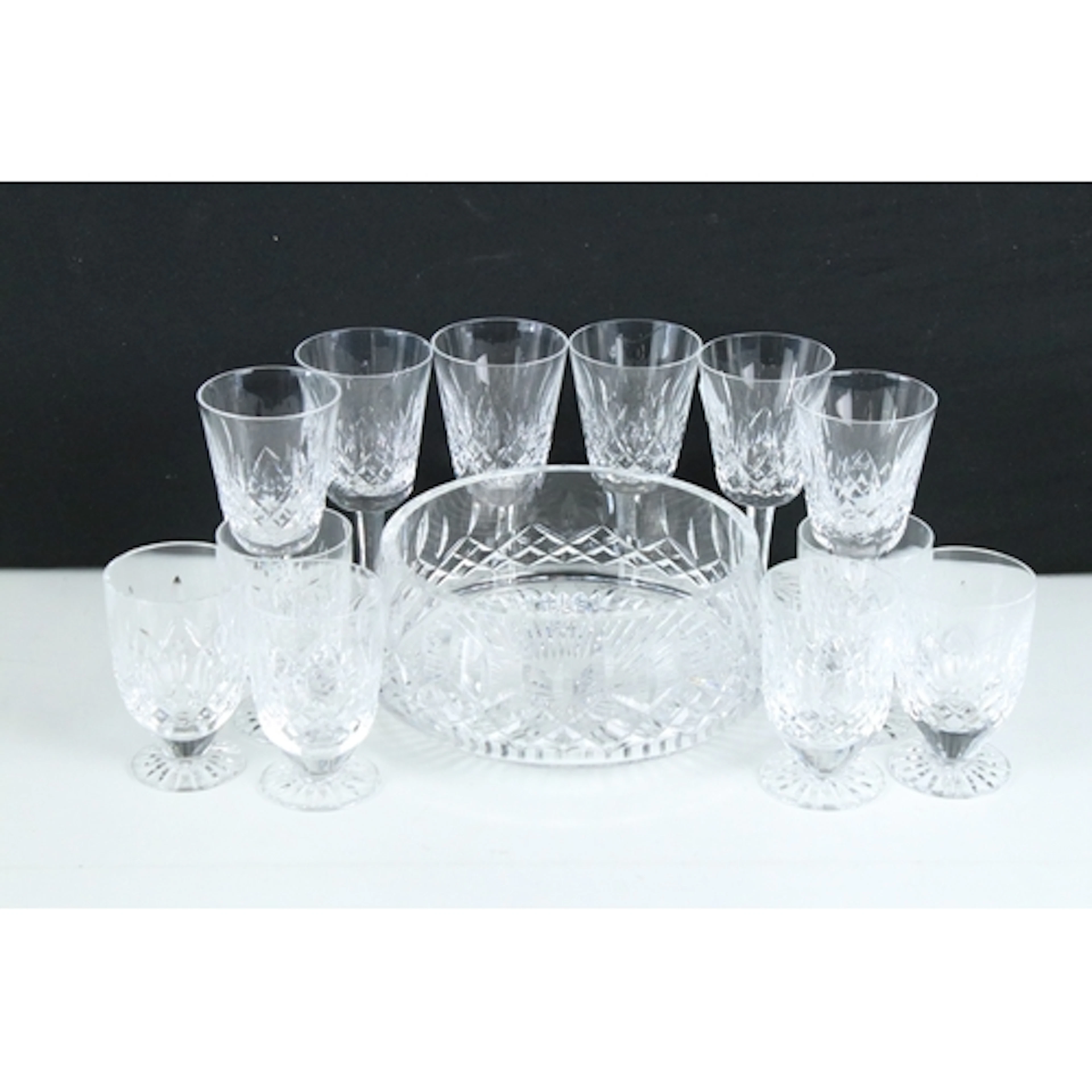Waterford crystal glassware to comprise a fruit bowl and two...