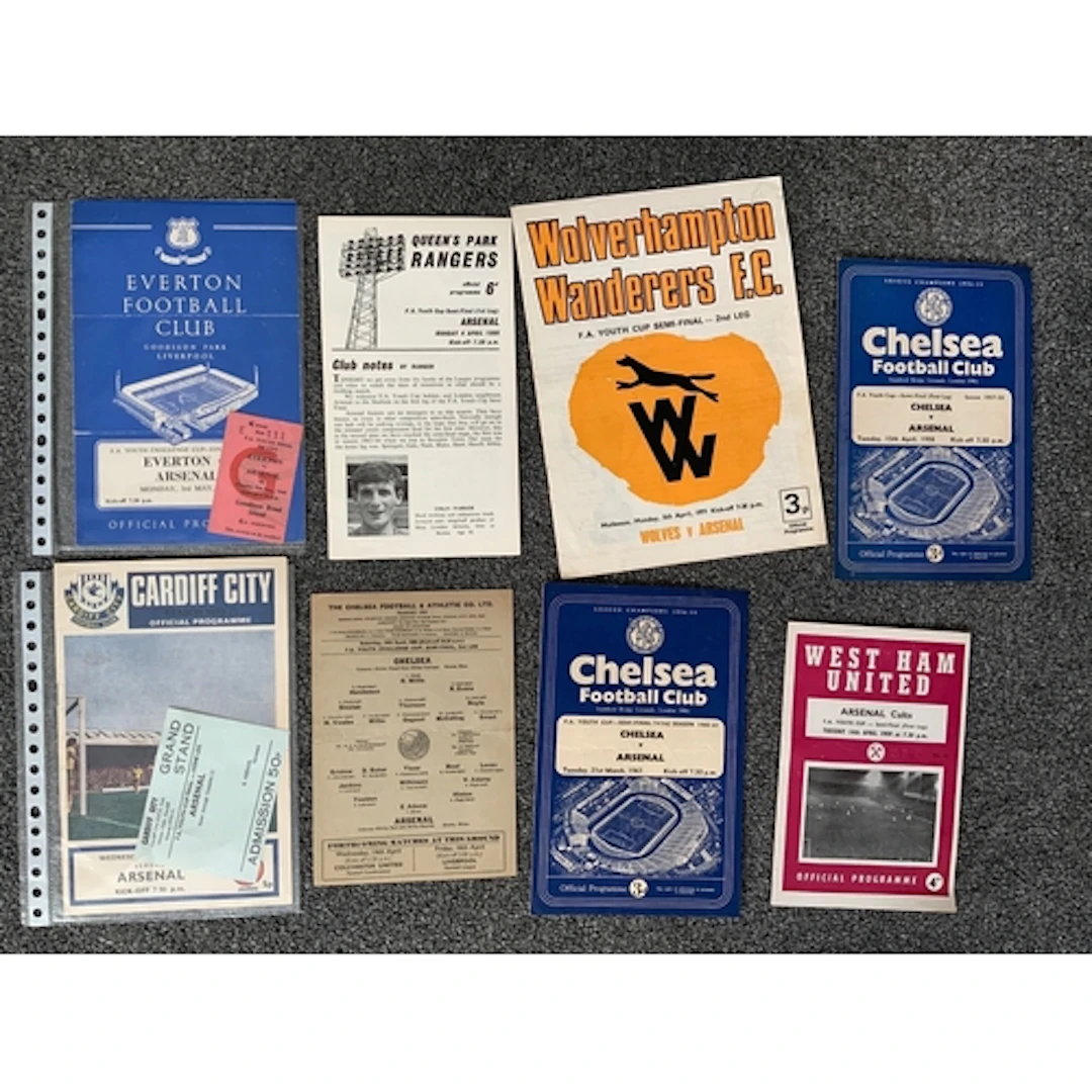 Arsenal Away FA Youth Cup Football Programmes: Semi finals a...