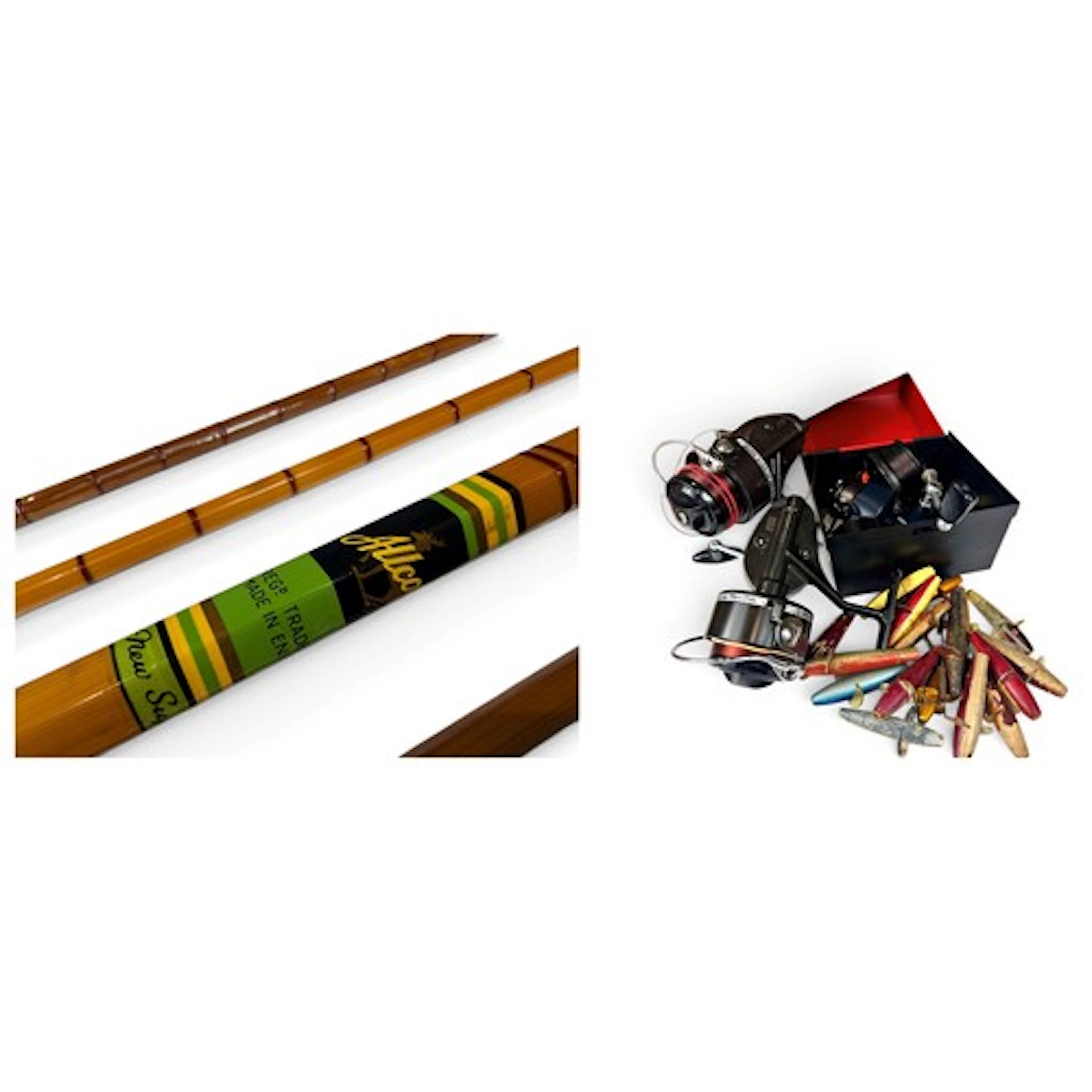 An Allcock 10ft "New Superb" A183 two piece split cane fishi...