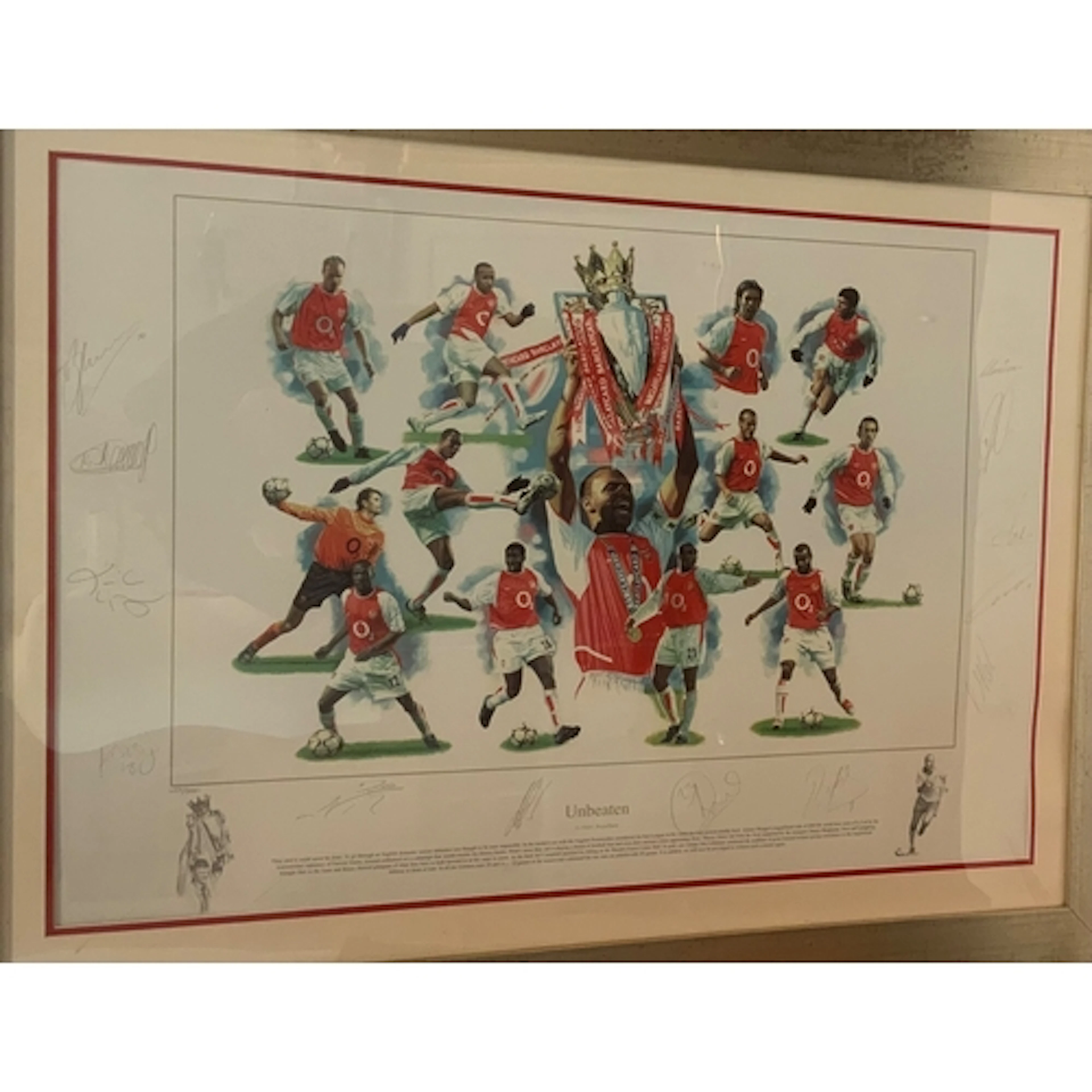 Arsenal Invincibles Signed Framed Football Print: Signed in ...