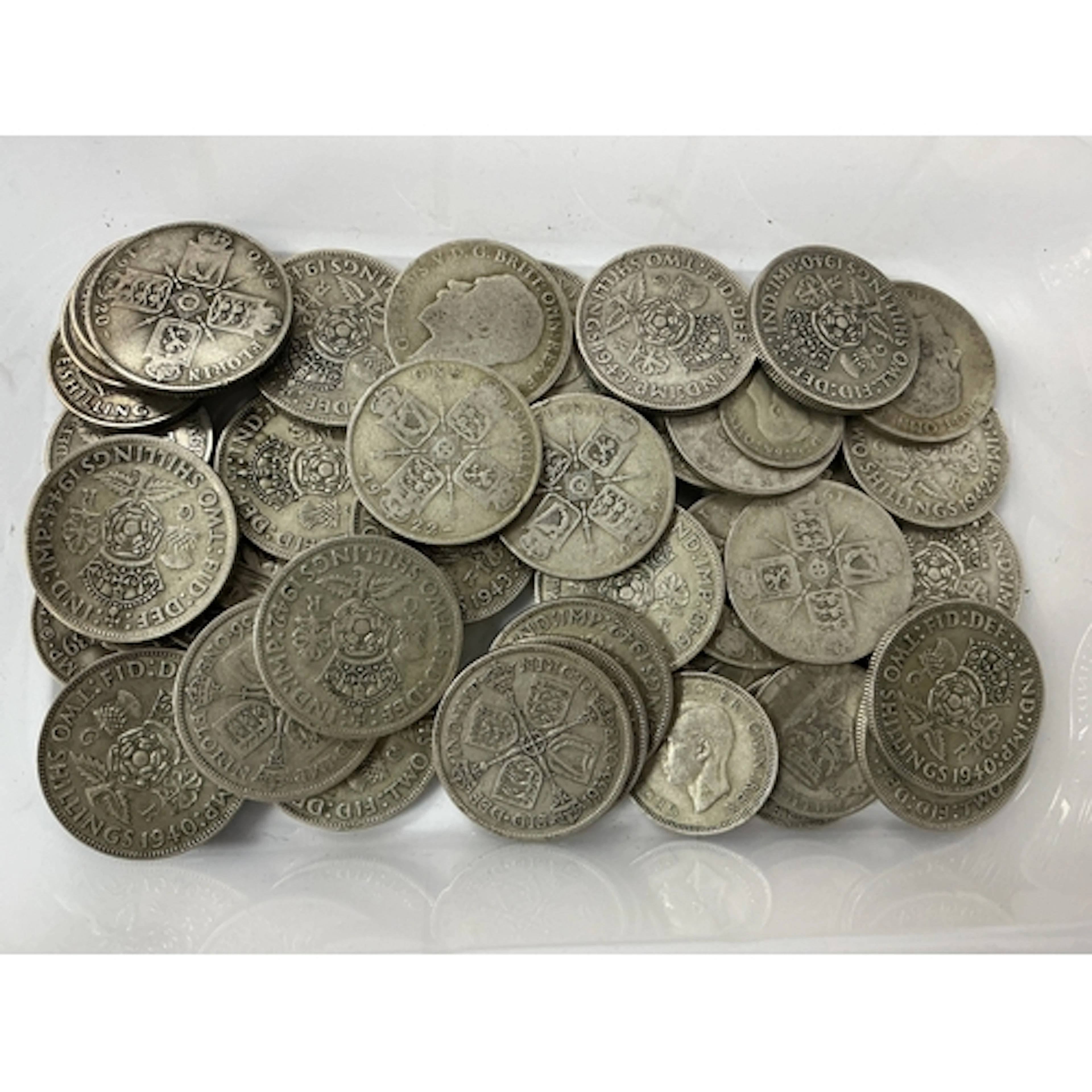 Collection Of GB Pre 1947 Silver Coins, includes florins, sh...