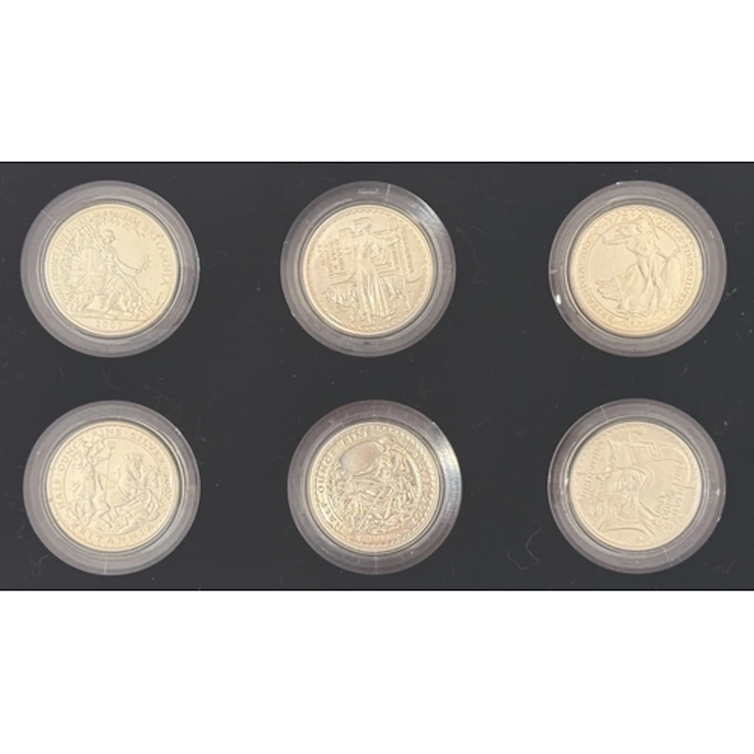 UK 2007 Britannia 20th Anniversary Silver Proof £1 Coin Coll...