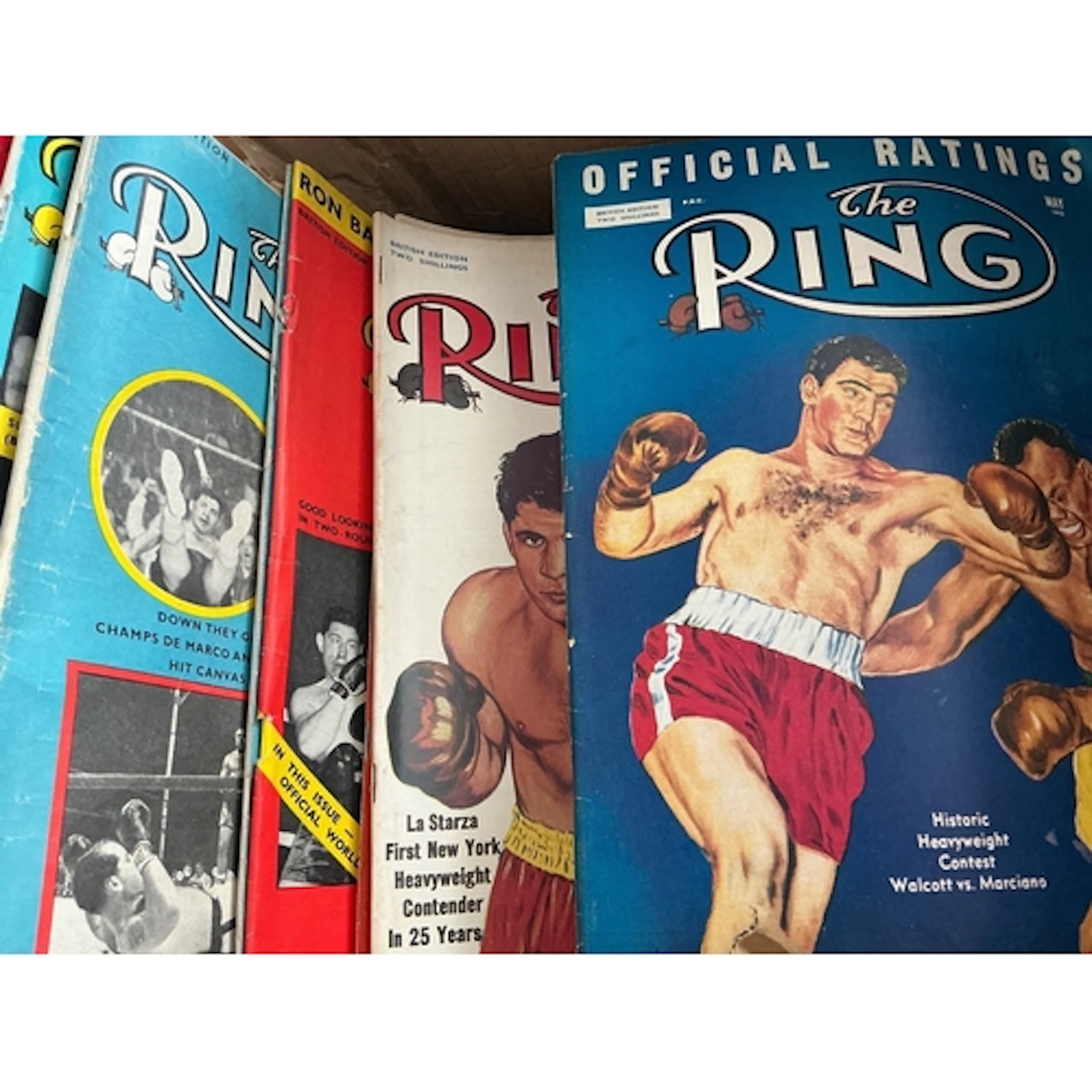Ring Boxing Magazines: From the 1950s, both American + Briti...
