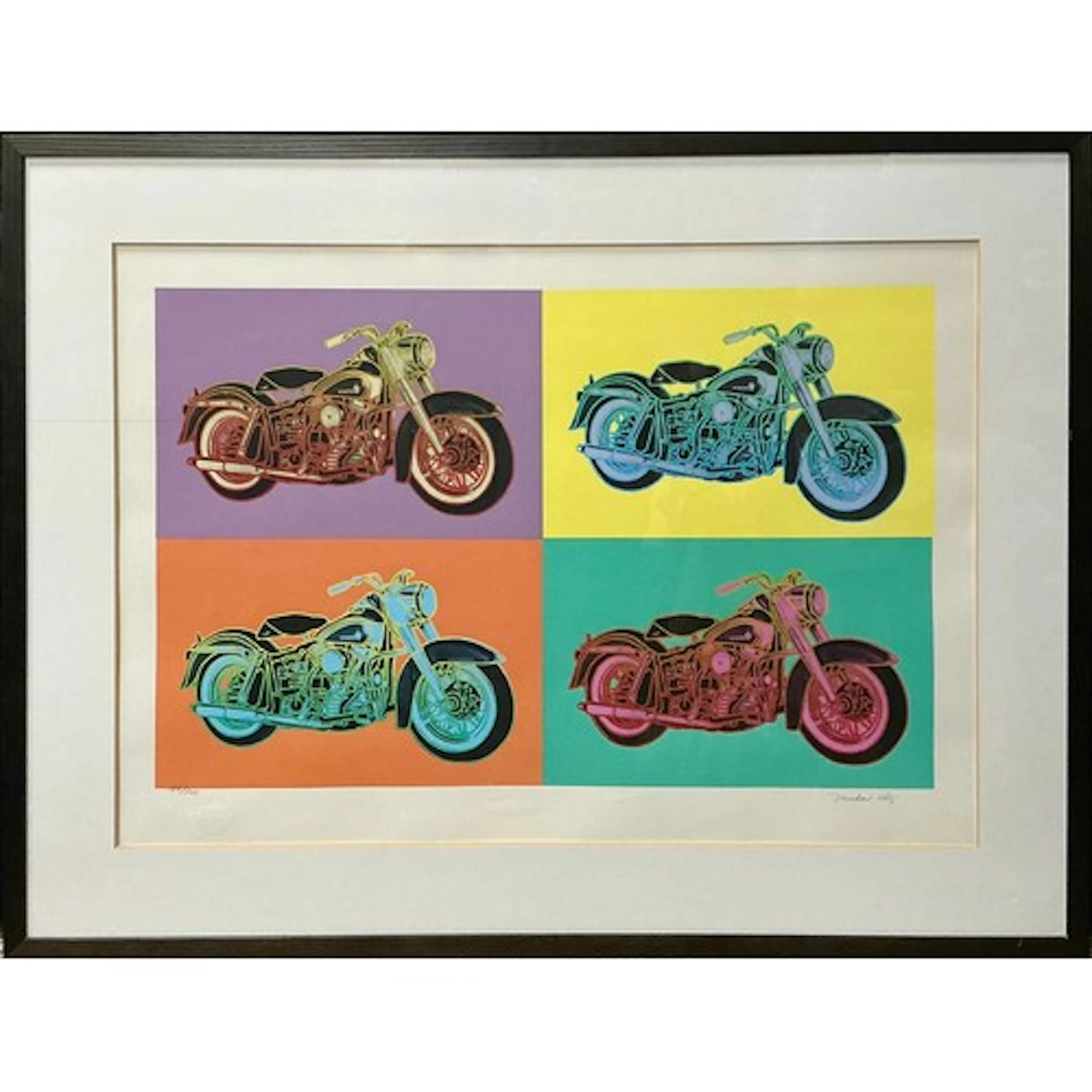 Michael Katz, Pop Art Style Harley Davidson Motorcyles sig...