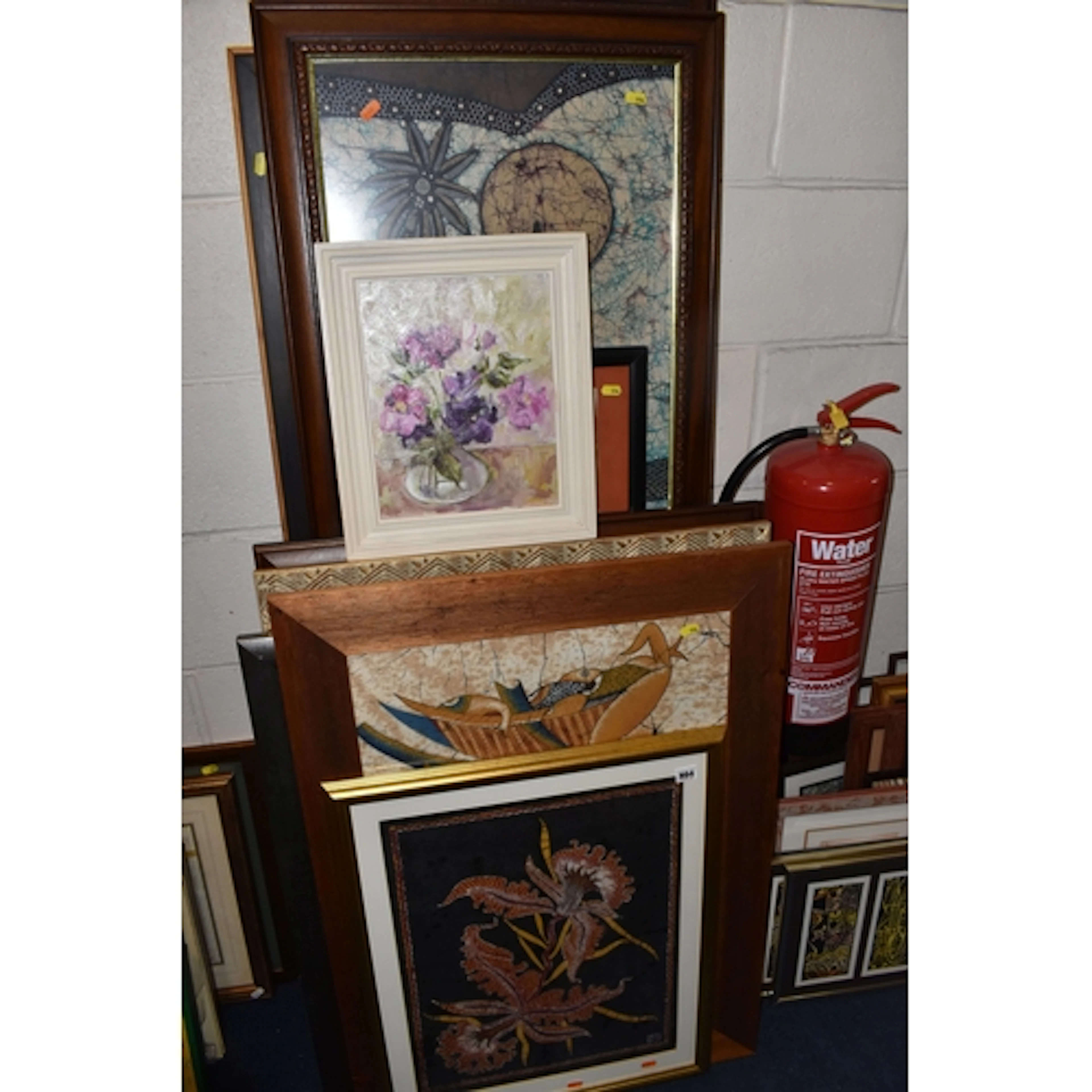 A QUANTITY OF PICTURES AND PRINTS ETC, to include an indisti...