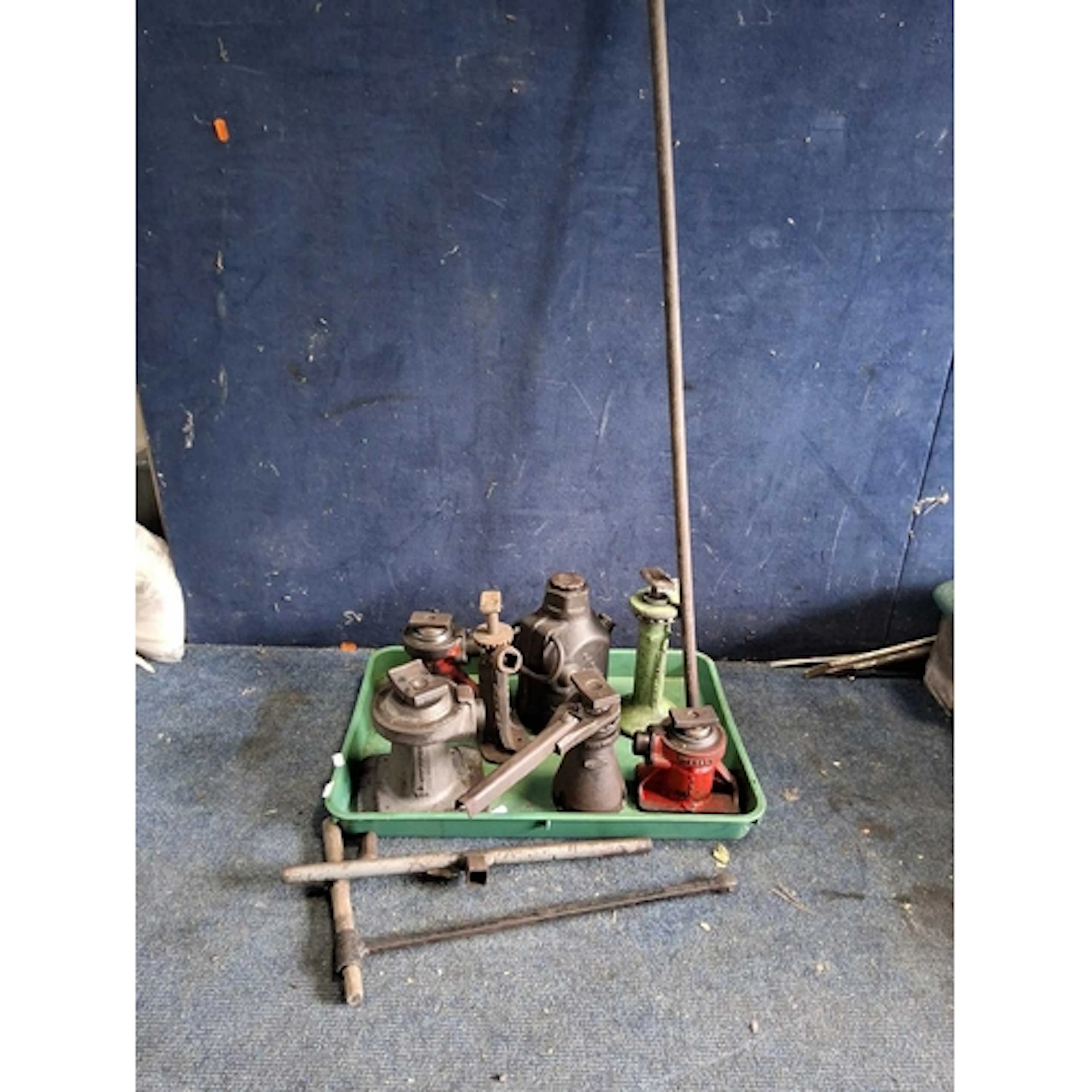 A COLLECTION OF VINTAGE BOTTLE JACKS, including six by Shell...