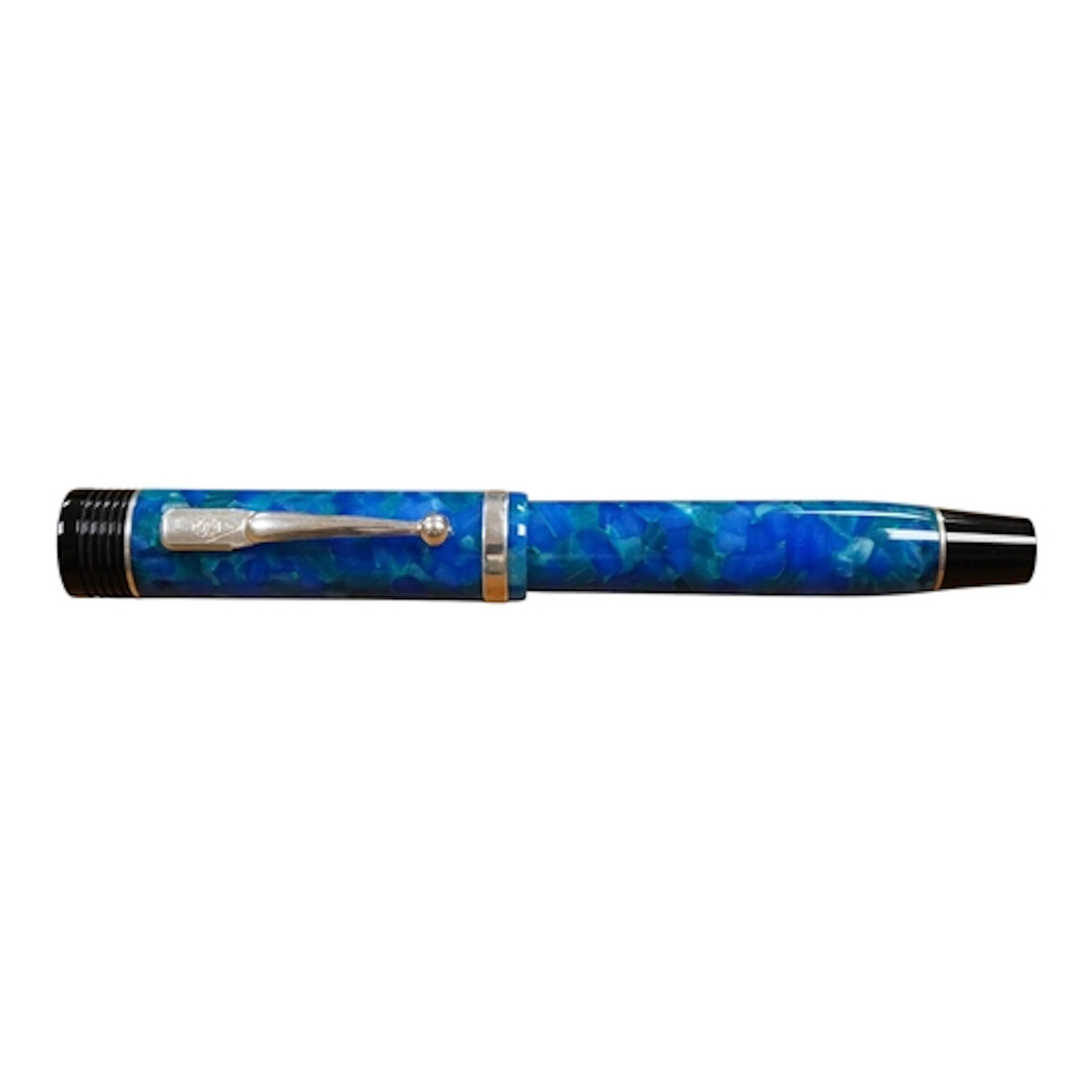 A Conway Stewart Churchill fountain pen, cerulean blue 5/25 ...