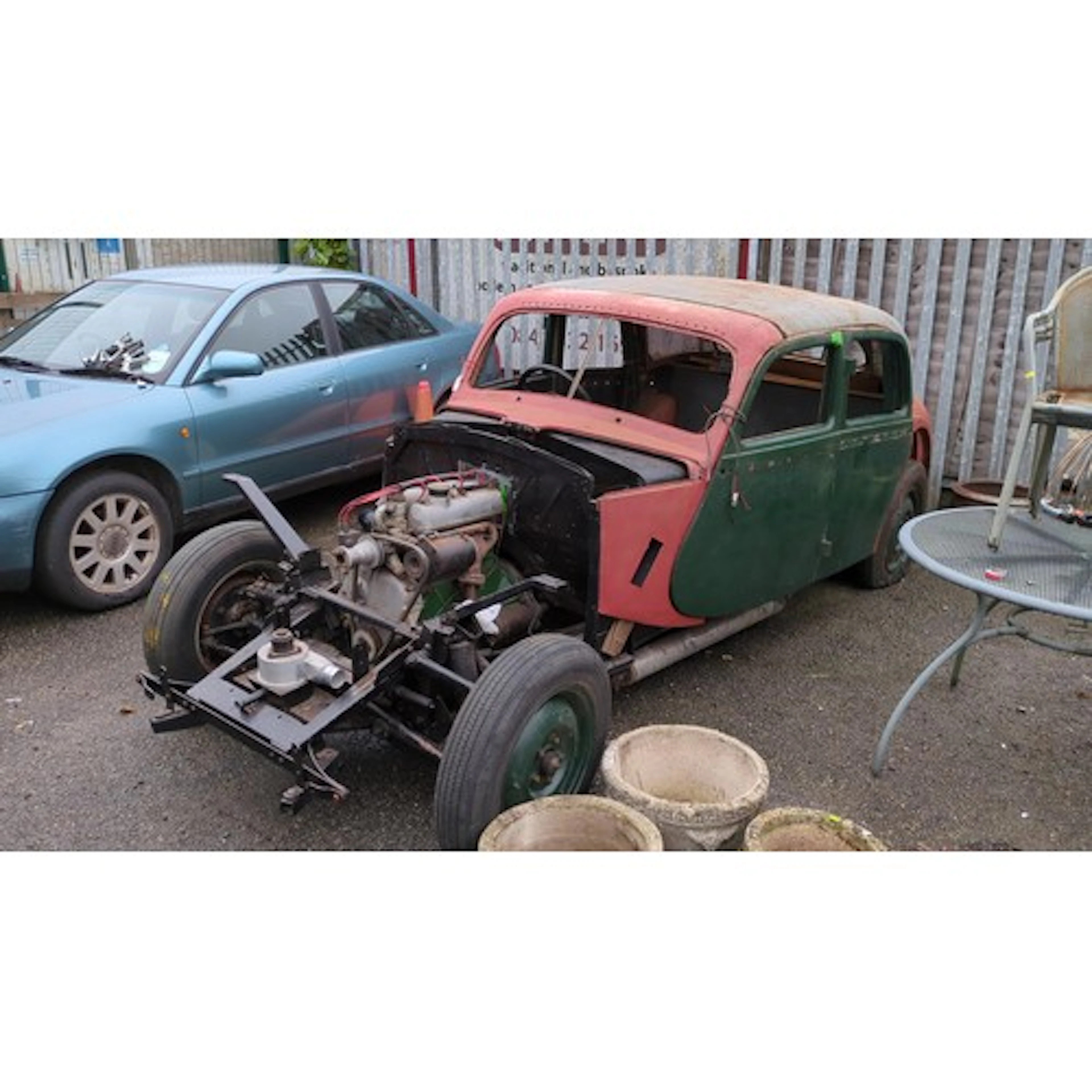 Riley saloon-bodied car originally 1496cc petrol. Has a UK r...