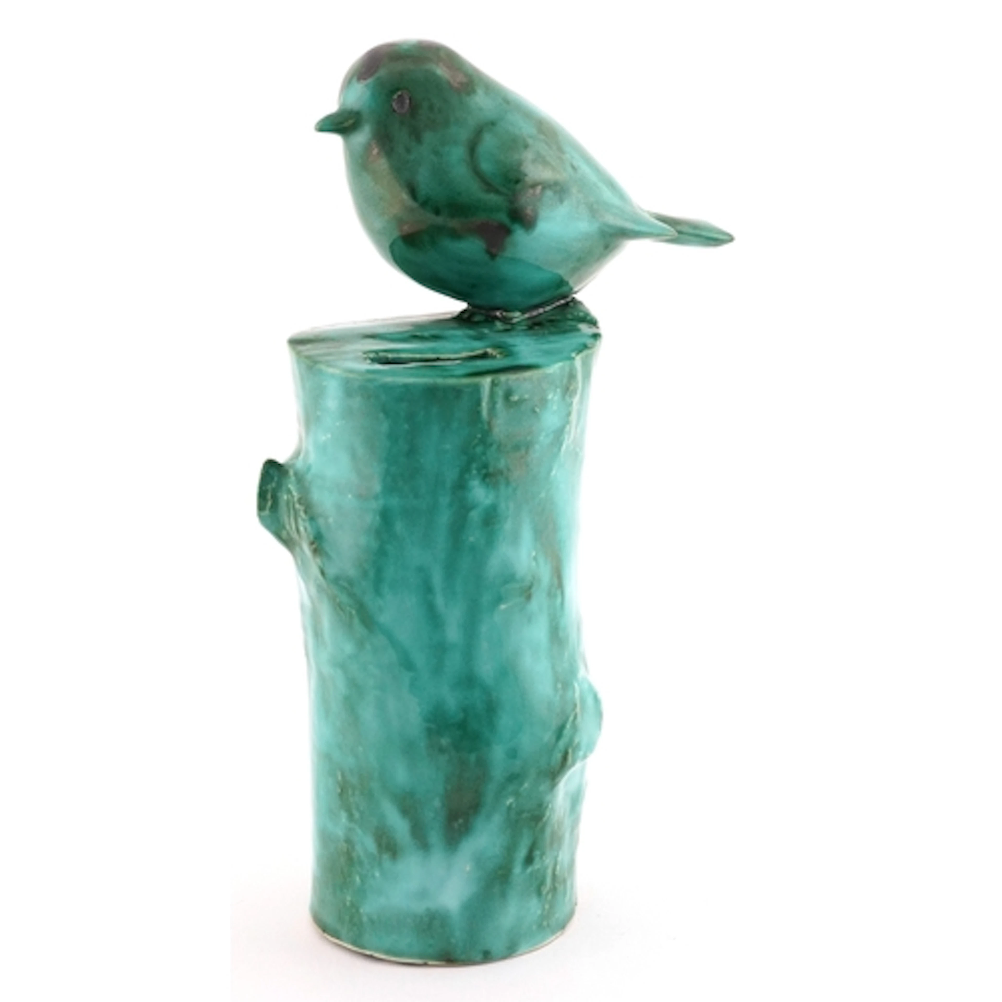 David Sharp for Rye Pottery, moneybox in the form of a robin...
