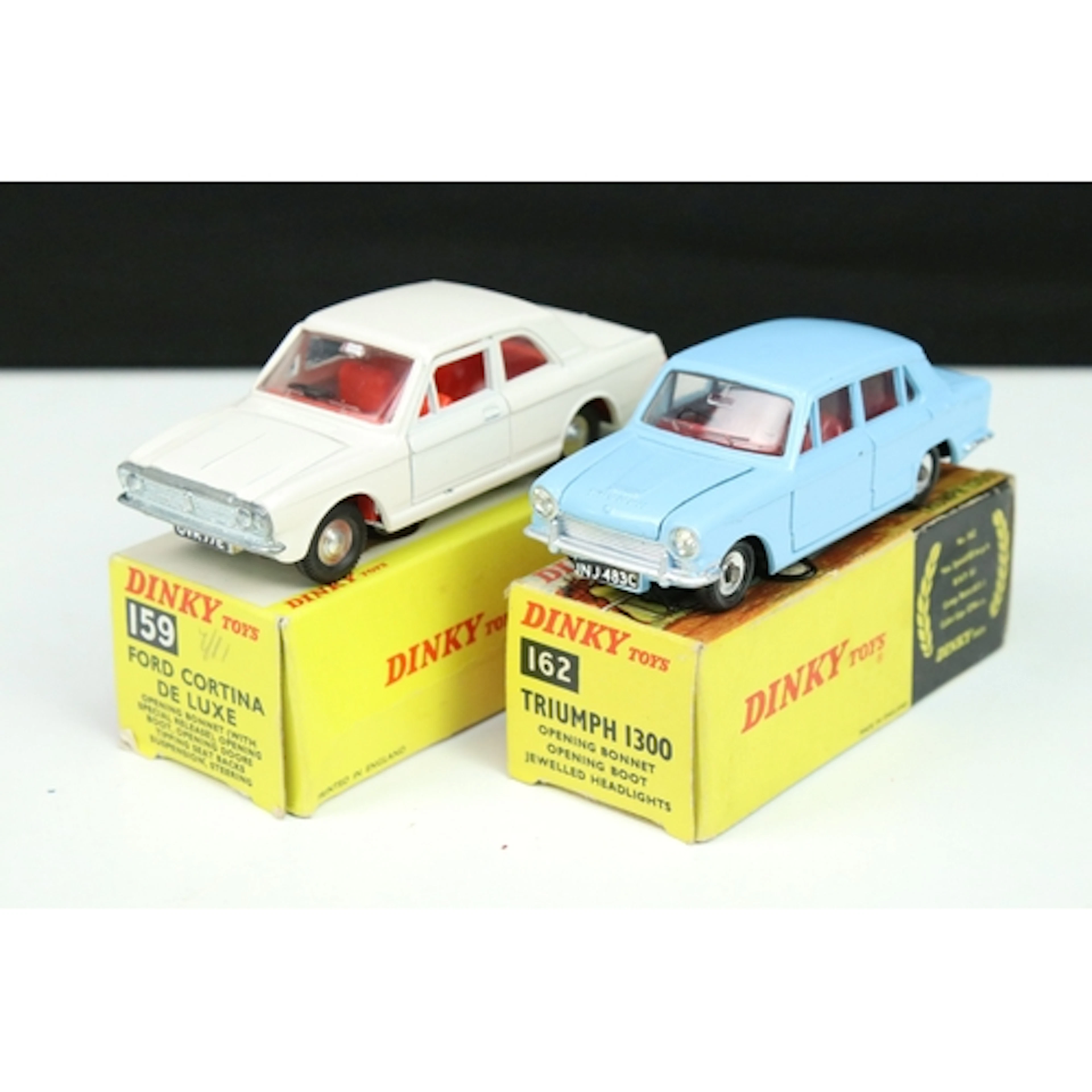 Two boxed Dinky diecast models to include 162 Triumph 1300 i...