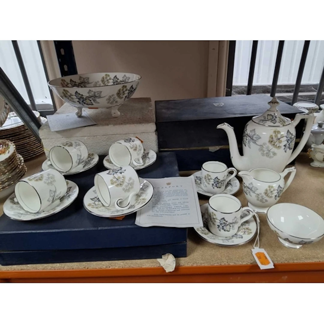 COALPORT FOR JAGUAR: BOXED PRESENTATION COFFEE WARES, in Cam...