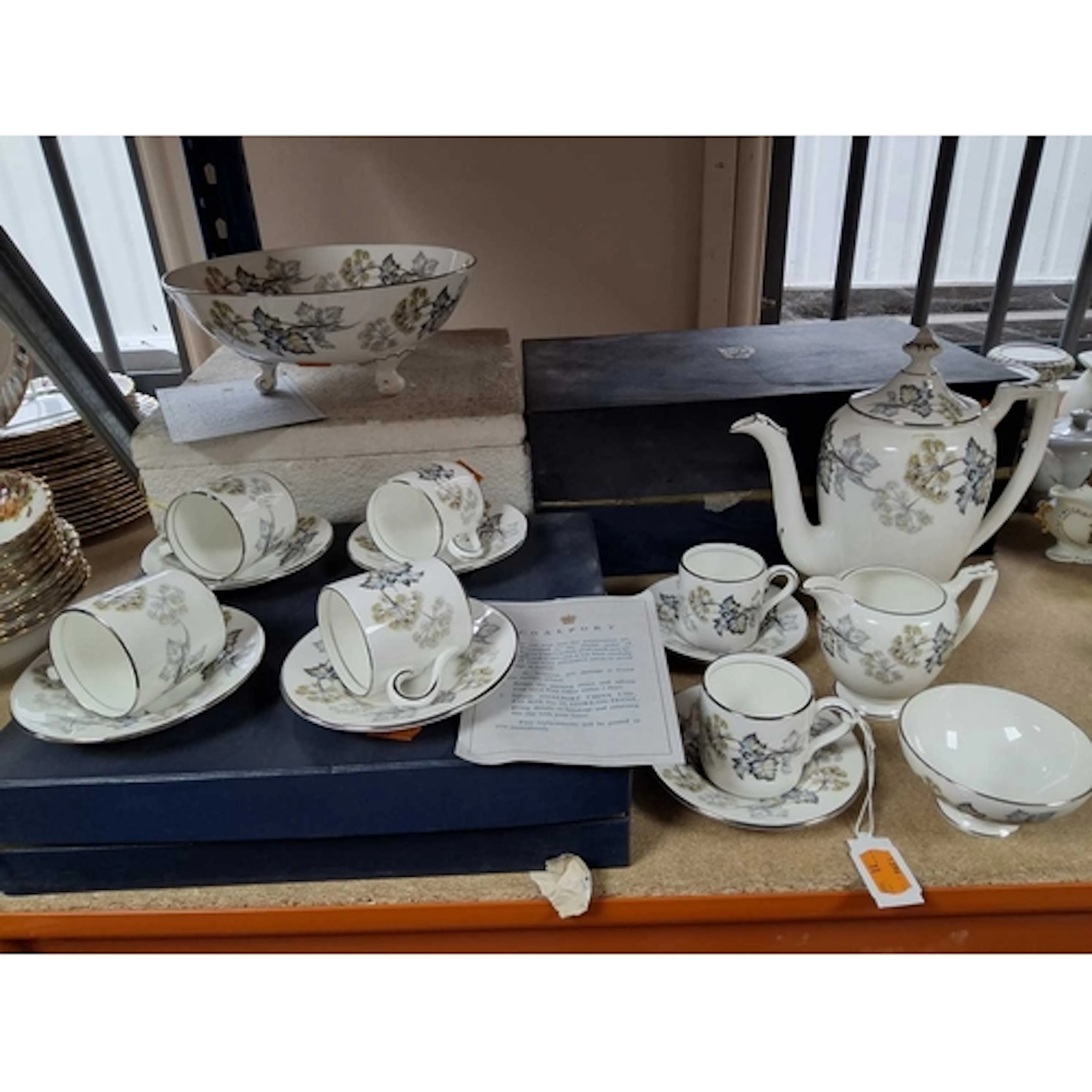 COALPORT FOR JAGUAR: BOXED PRESENTATION COFFEE WARES, in Cam...