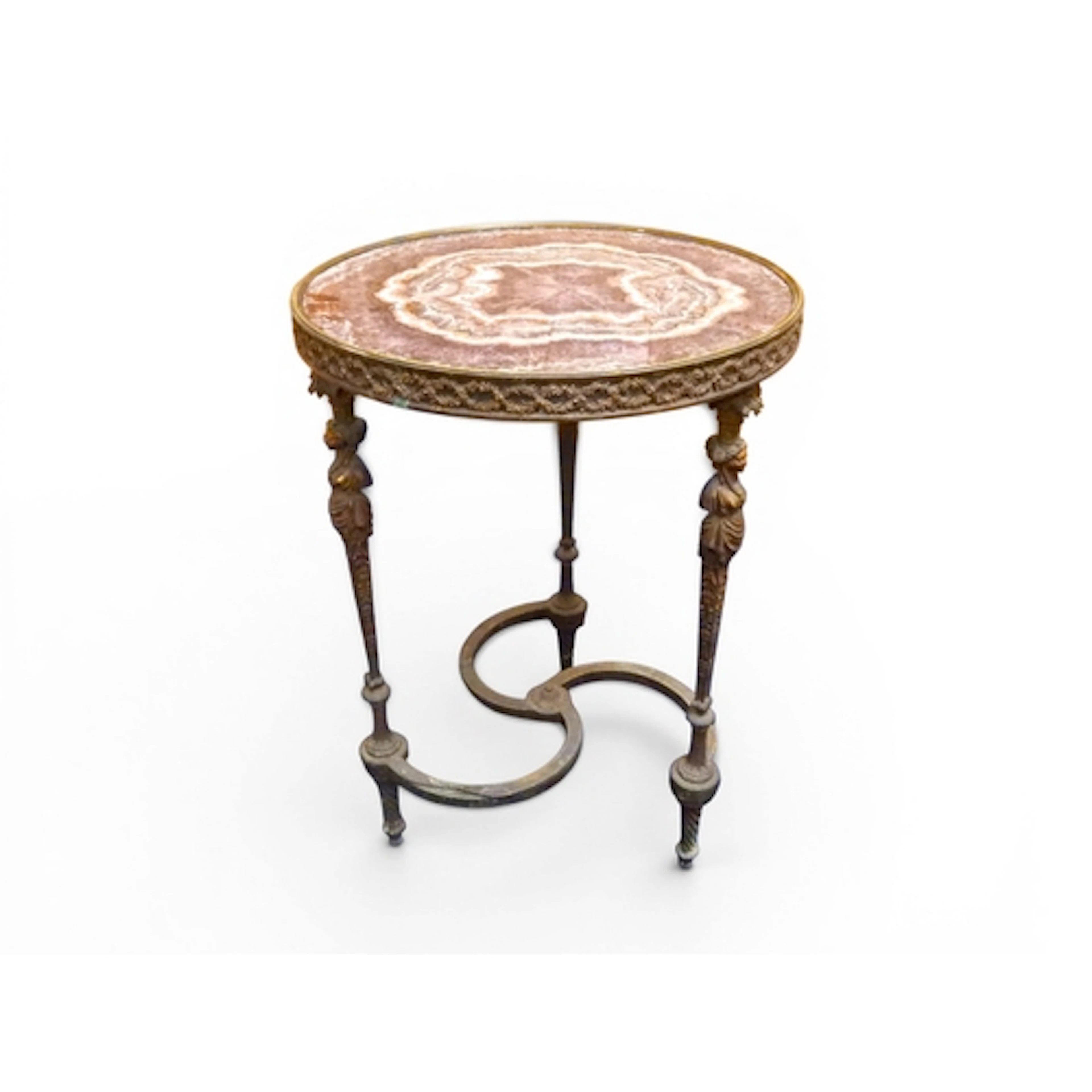 AN UNUSUAL LOUIS XV CIRCULAR SPECIMEN TOPPED OCCASIONAL TABL...