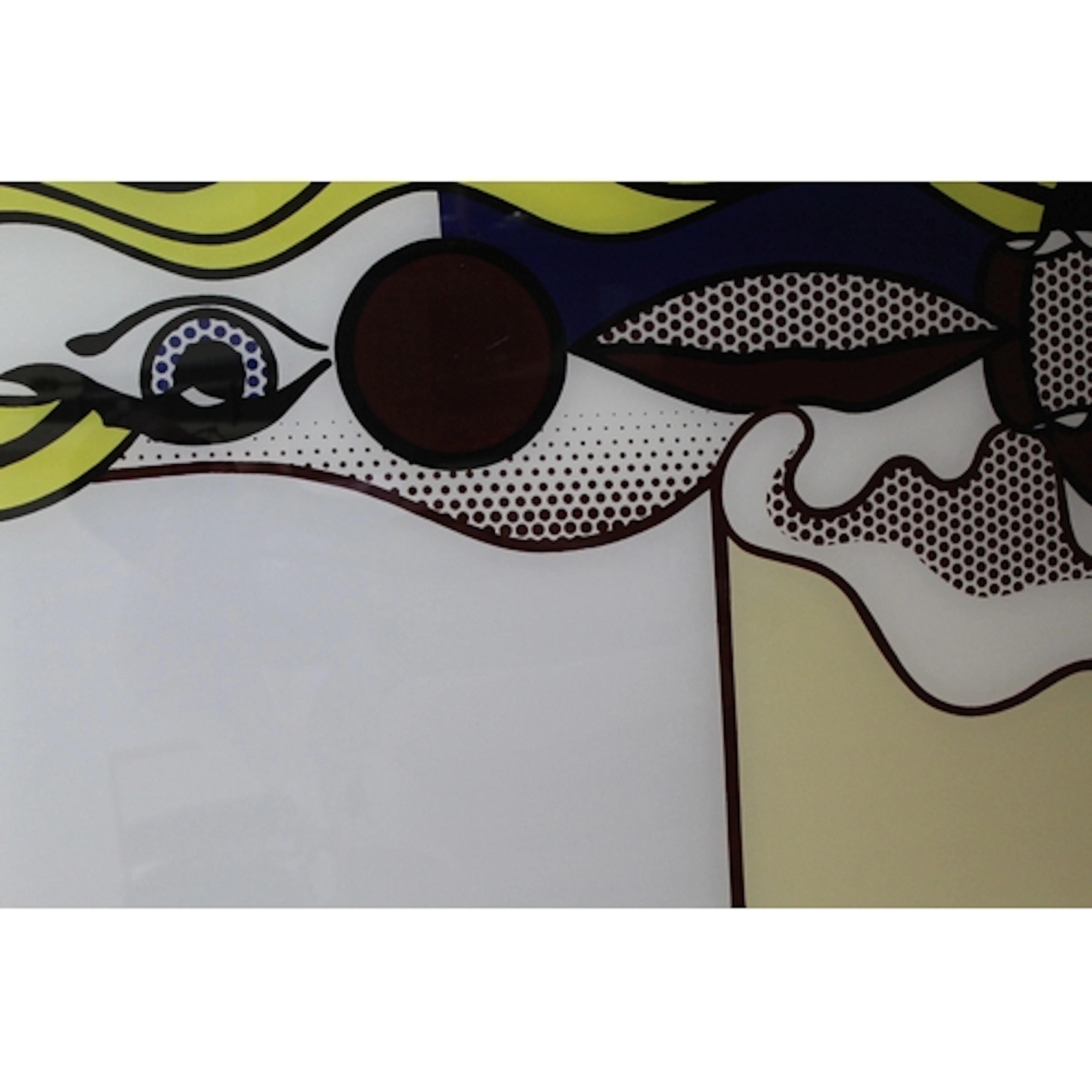 Pair of abstract Perspex prints, after Roy Lichtenstein, 80 ...