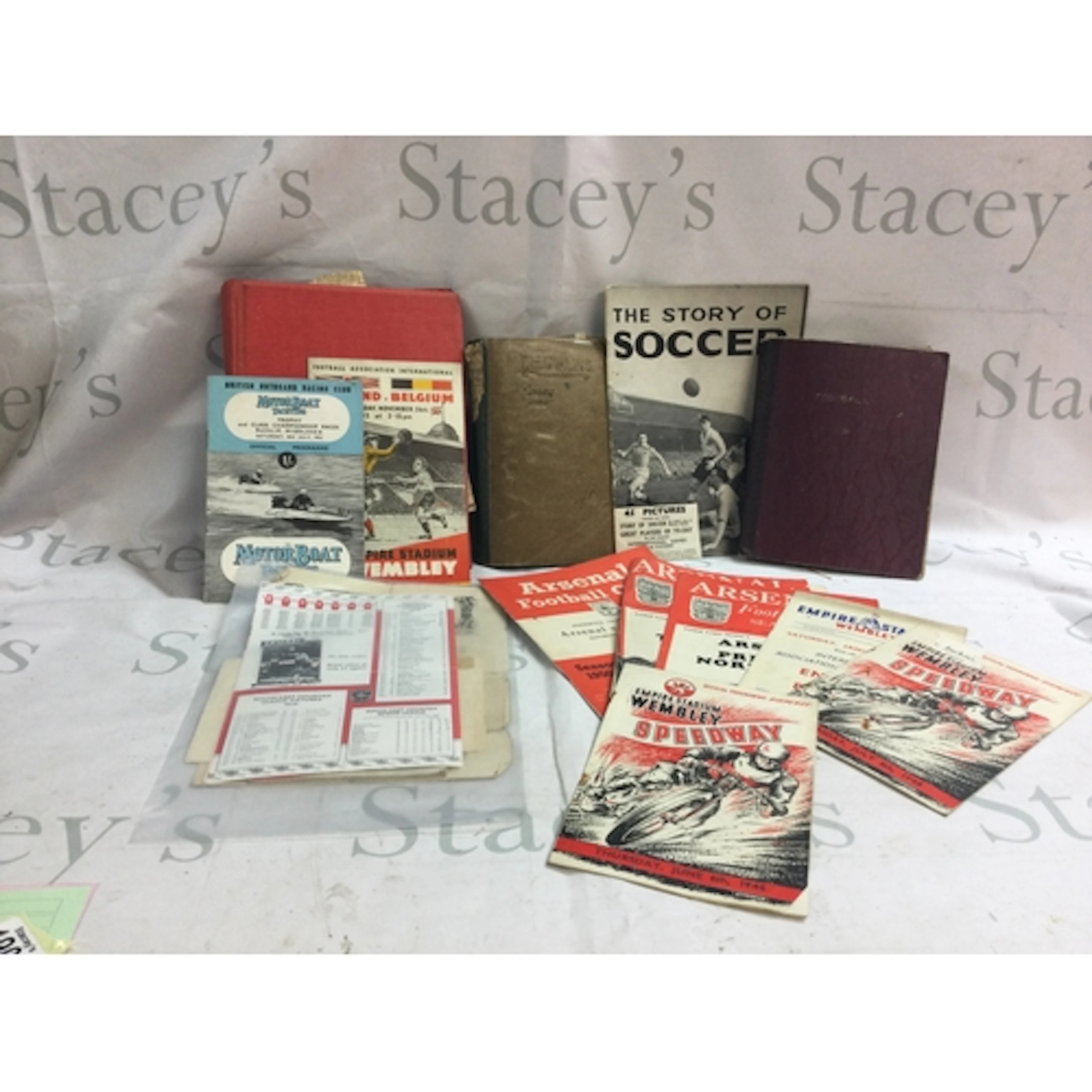 A collection of arsenal football memorabilia