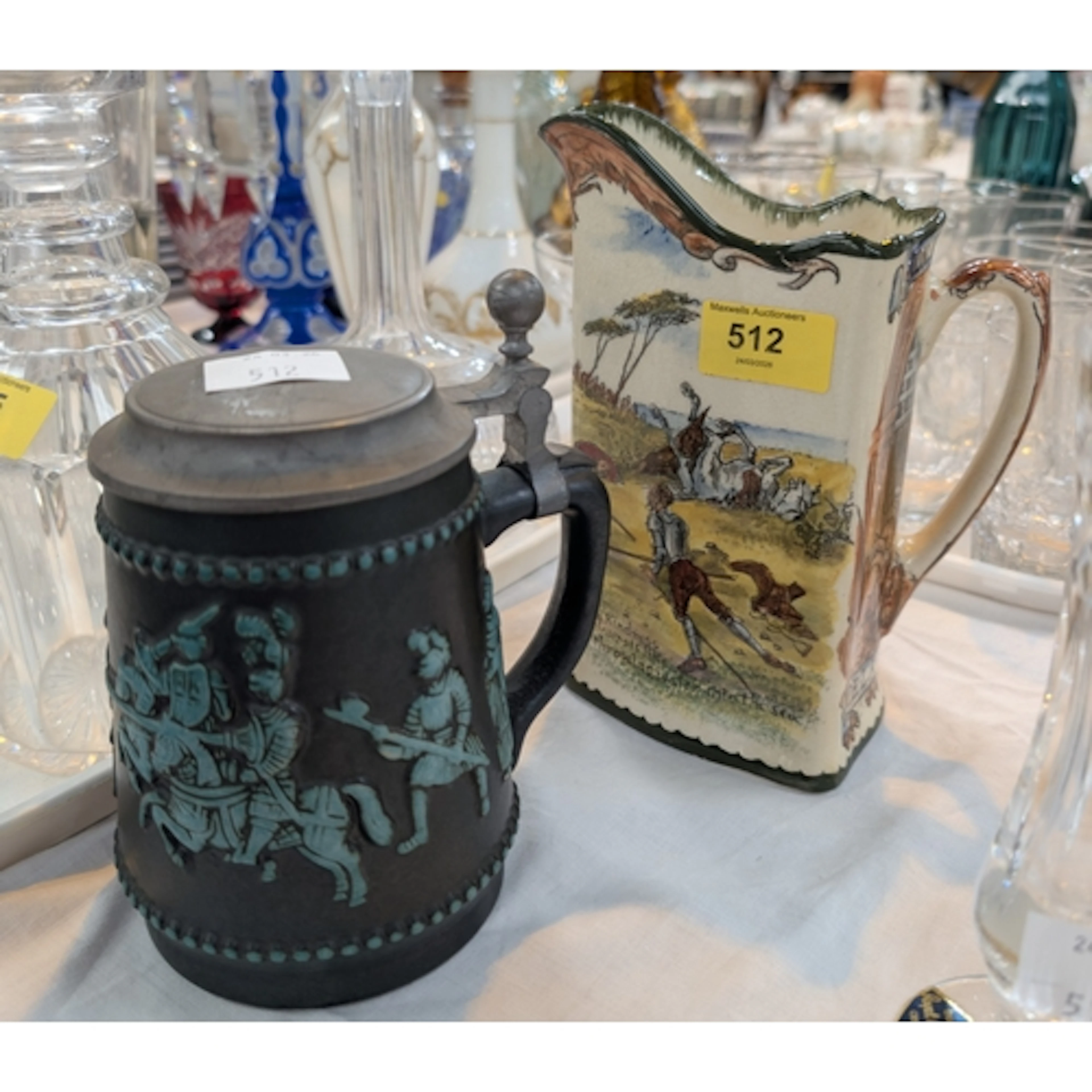 Royal Doulton Don Quixote De La Mancha porcelain jug circa. ...