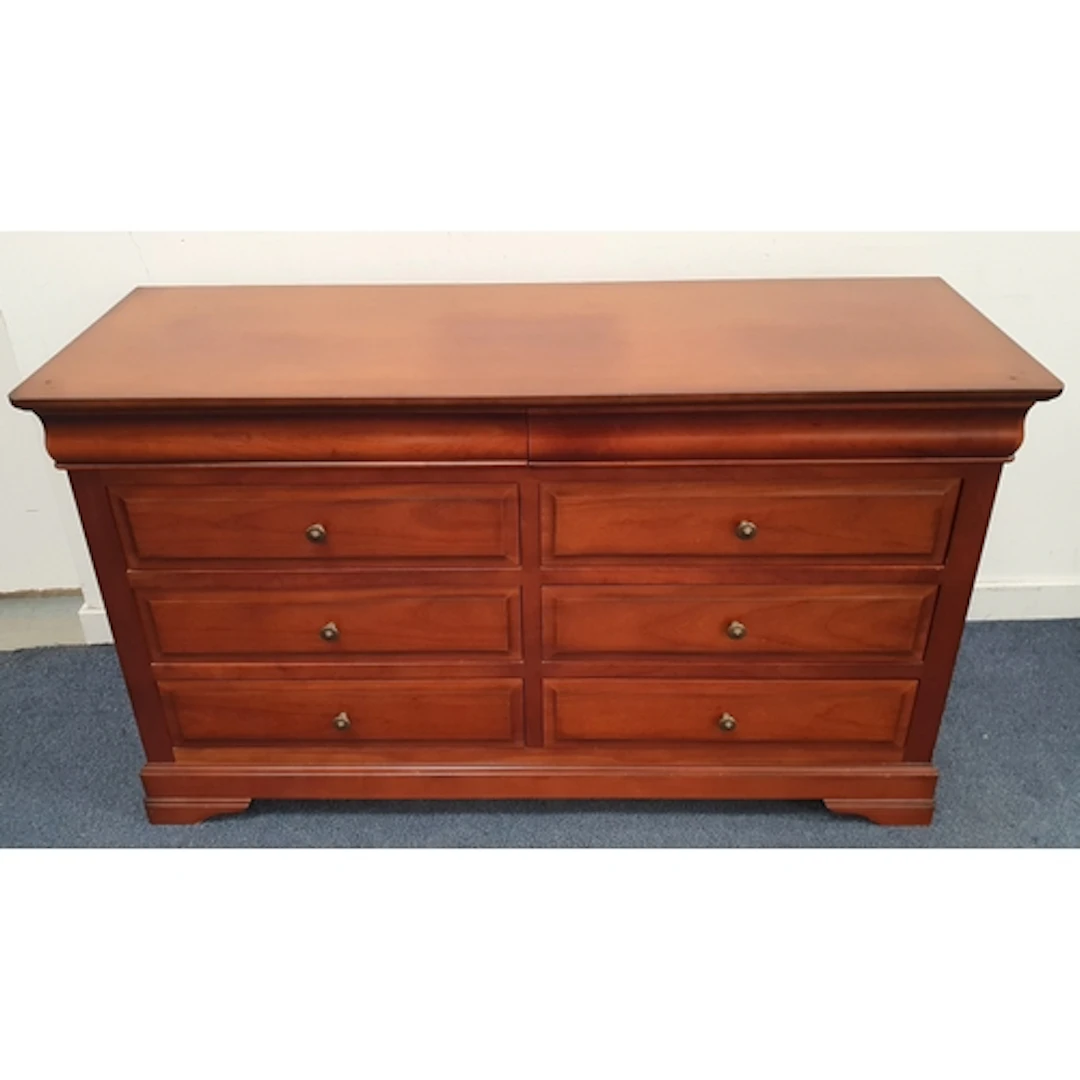 MODERN CHEST OF DRAWERS featuring mahogany veneer, with two ...
