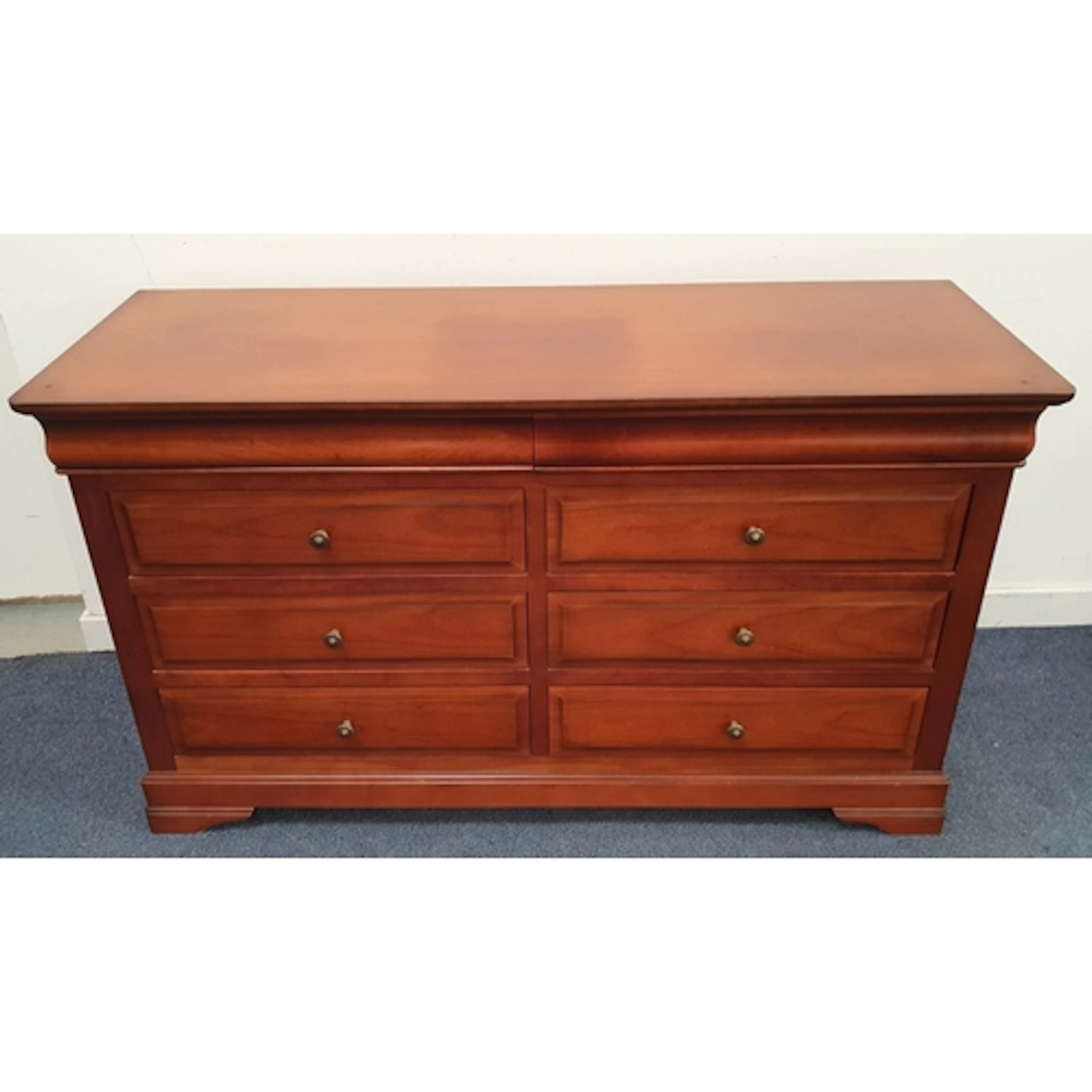MODERN CHEST OF DRAWERS featuring mahogany veneer, with two ...