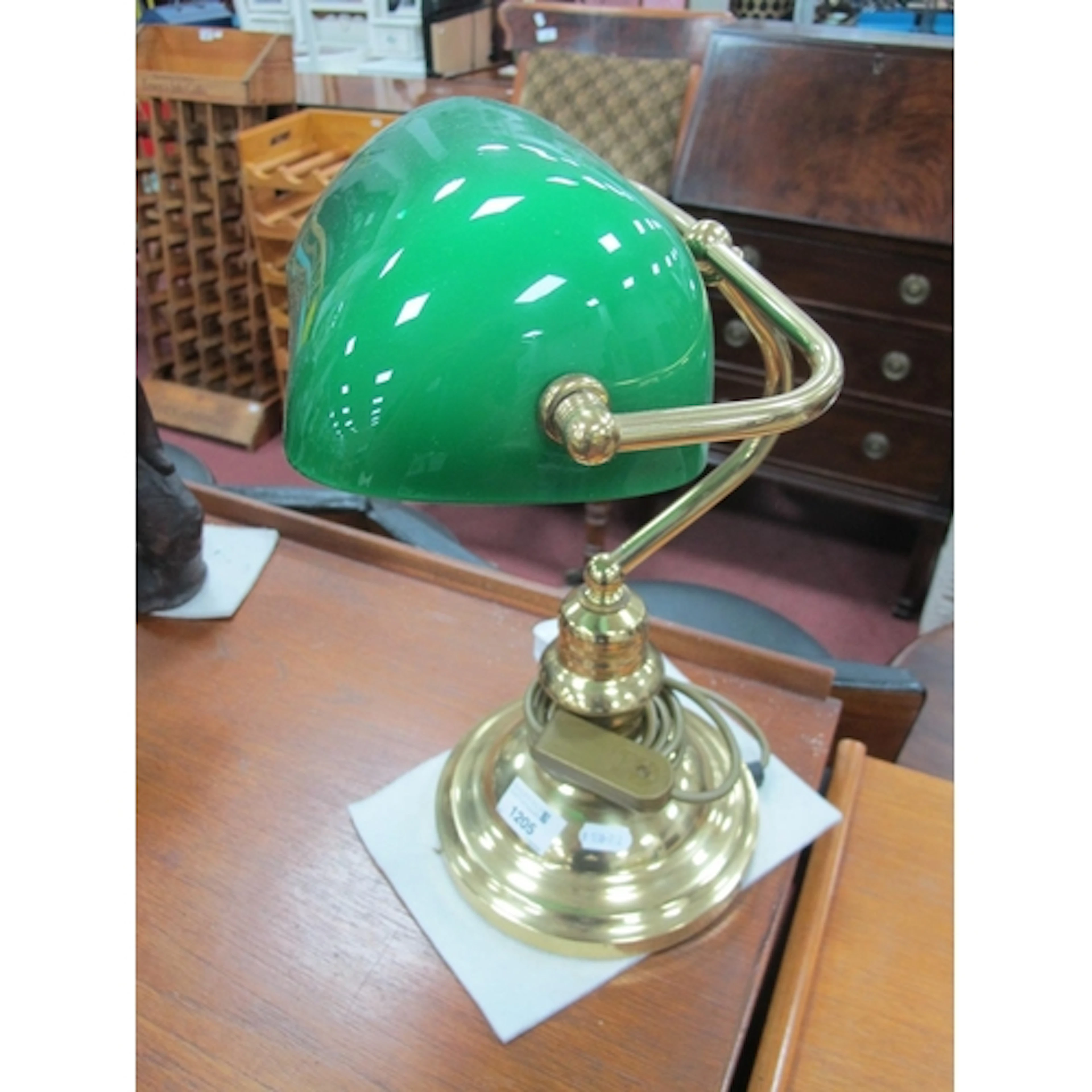Bankers Desk Lamp on circular base.