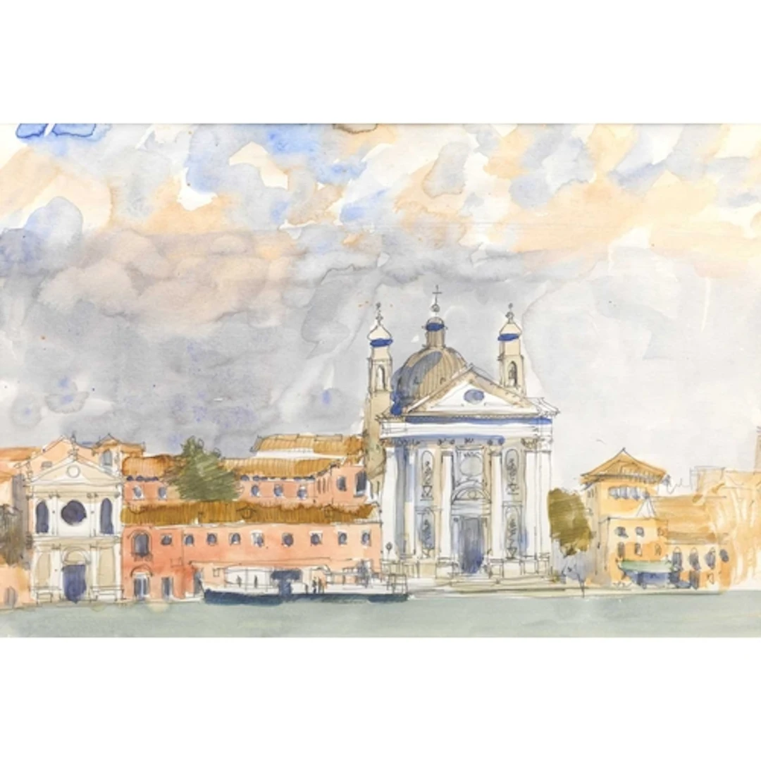 § John MILLER (1931-2002) Zattere from the Studio, Venice Wa...