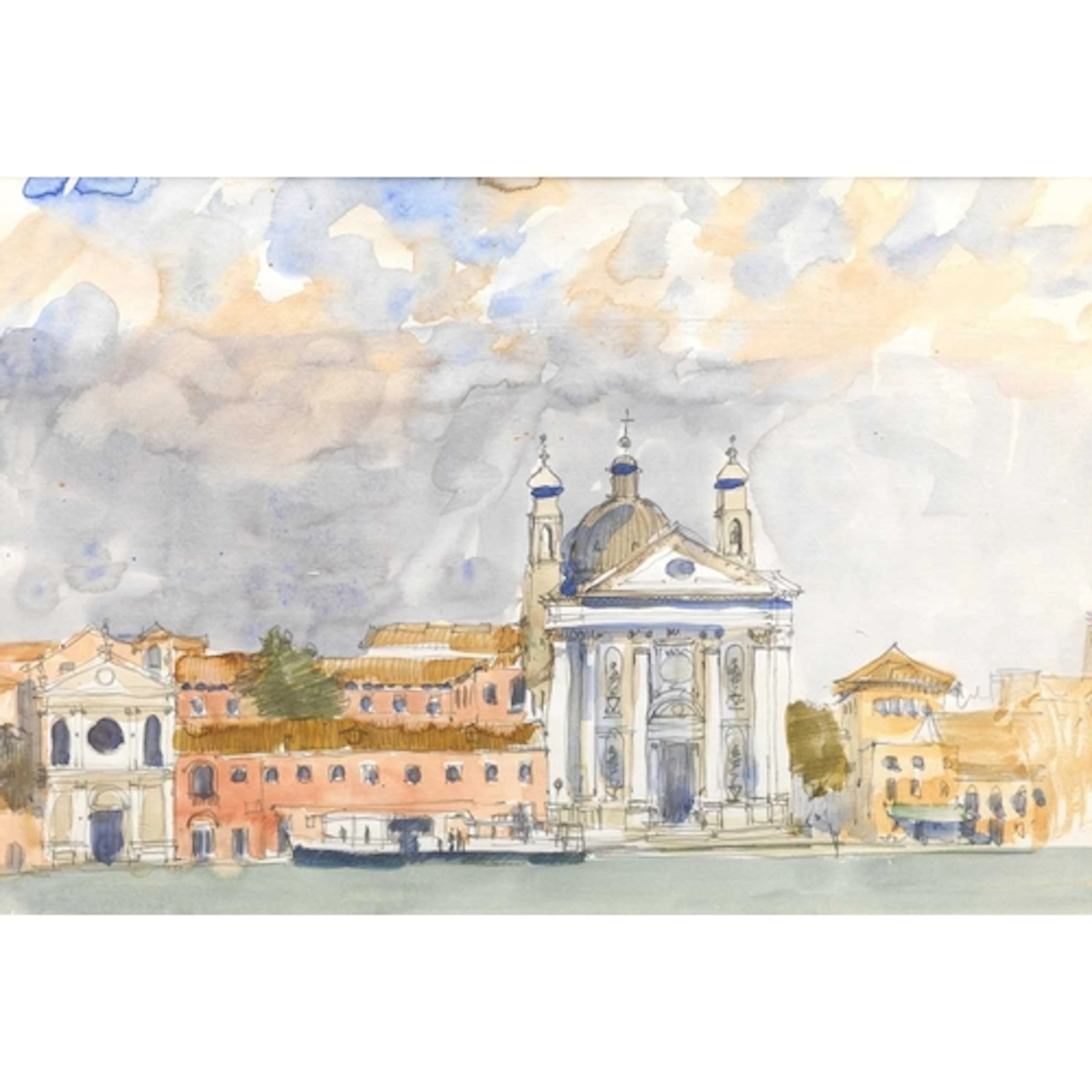 § John MILLER (1931-2002) Zattere from the Studio, Venice Wa...