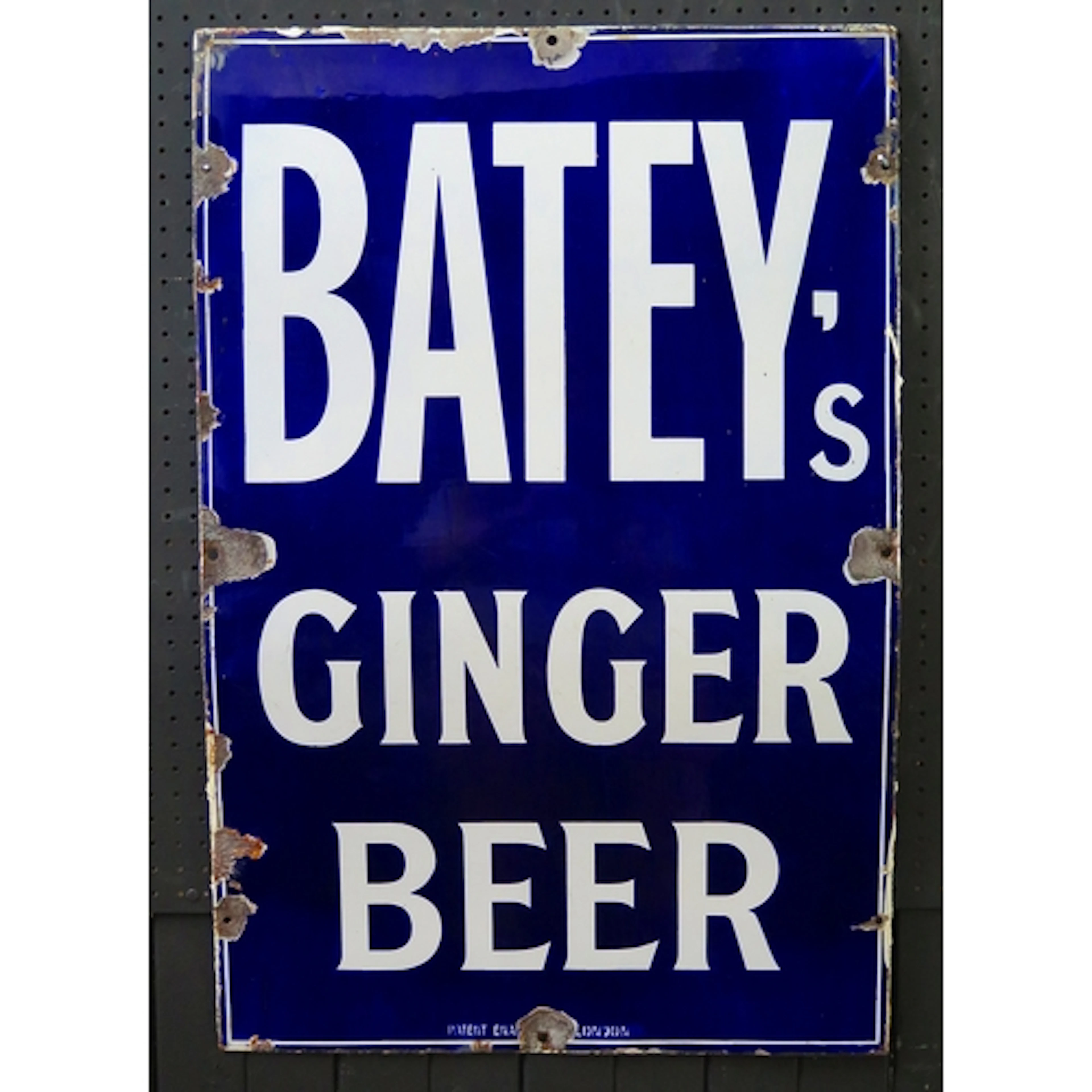 "Batey's Ginger Beer" - an enamel advertising sign, 76cm x 5...