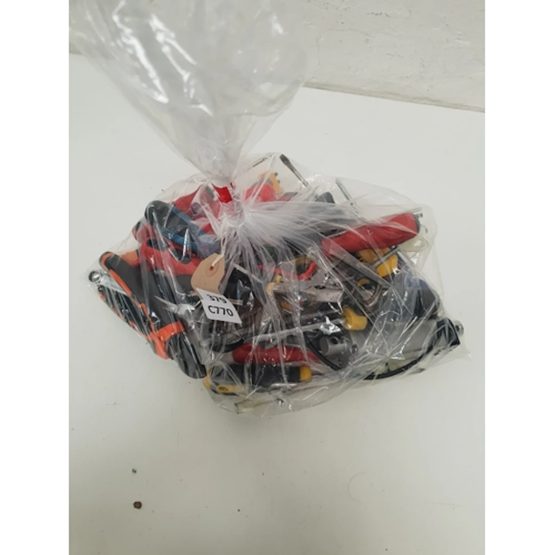 ONE BAG OF MIXED TOOLS including Screwdriver and drill bits,...
