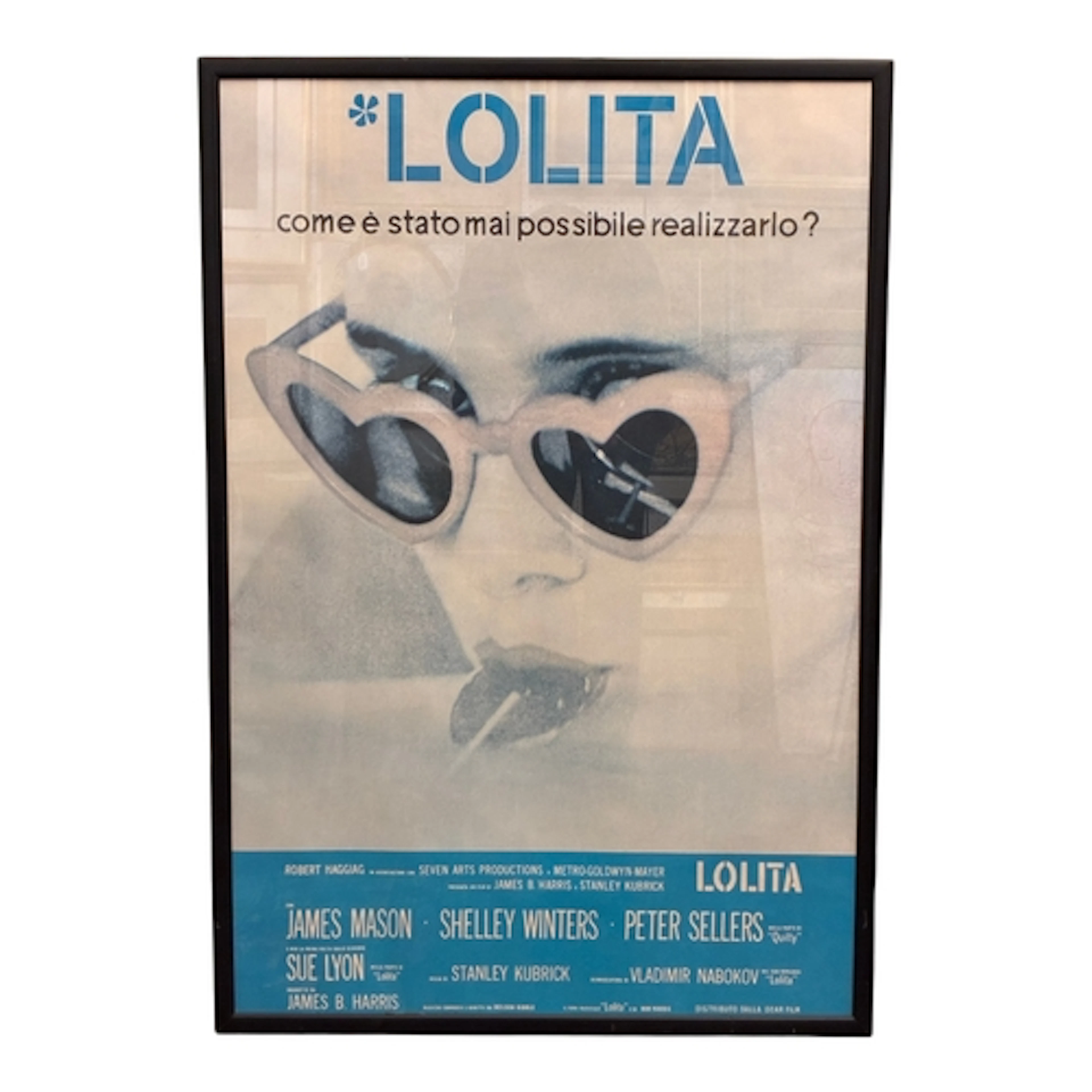 Lolita film poster, directed by Stanley Kubrick, for Italian...