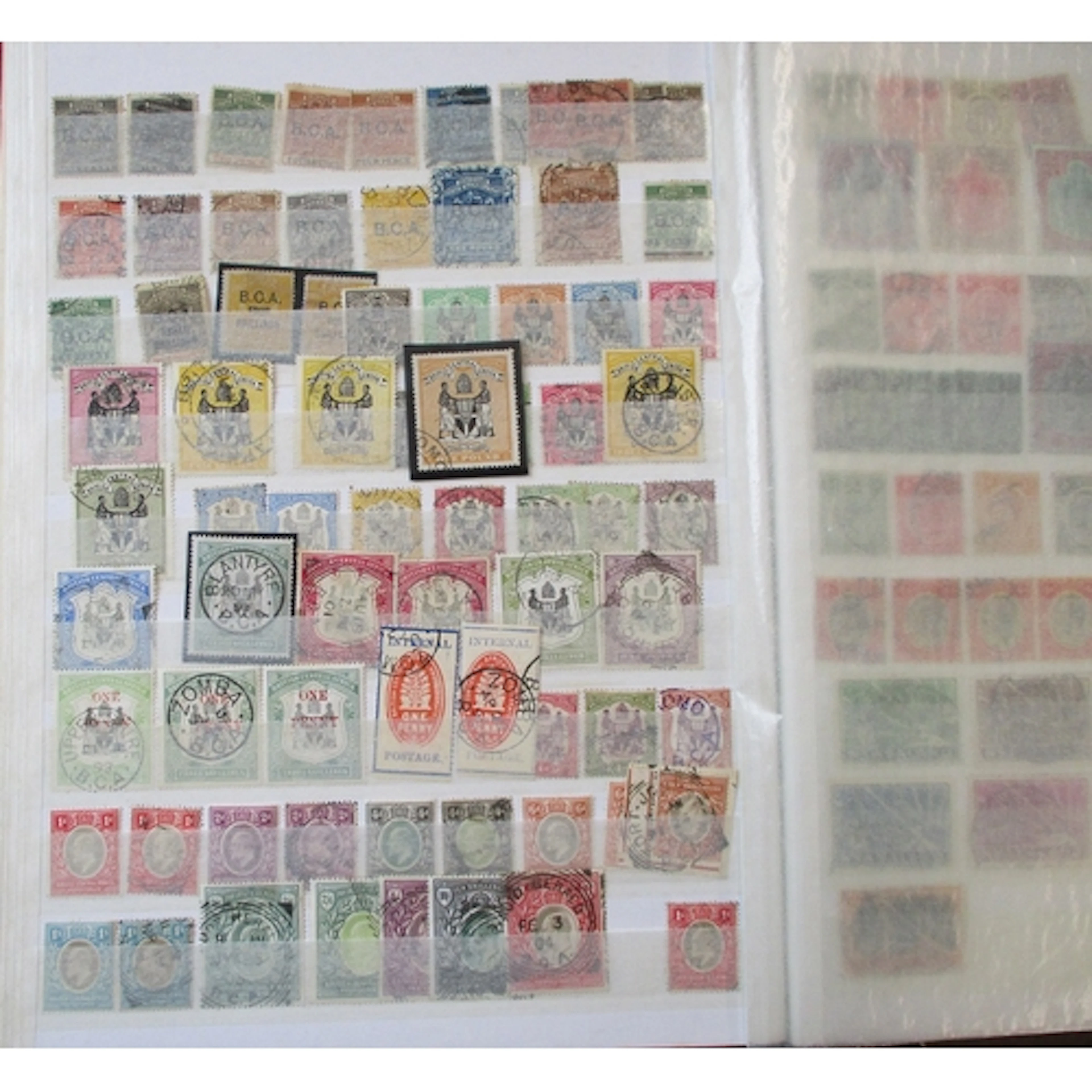 Nyasaland. M/U, coln on stocl leaves incl 1895 vals to £1 U ...