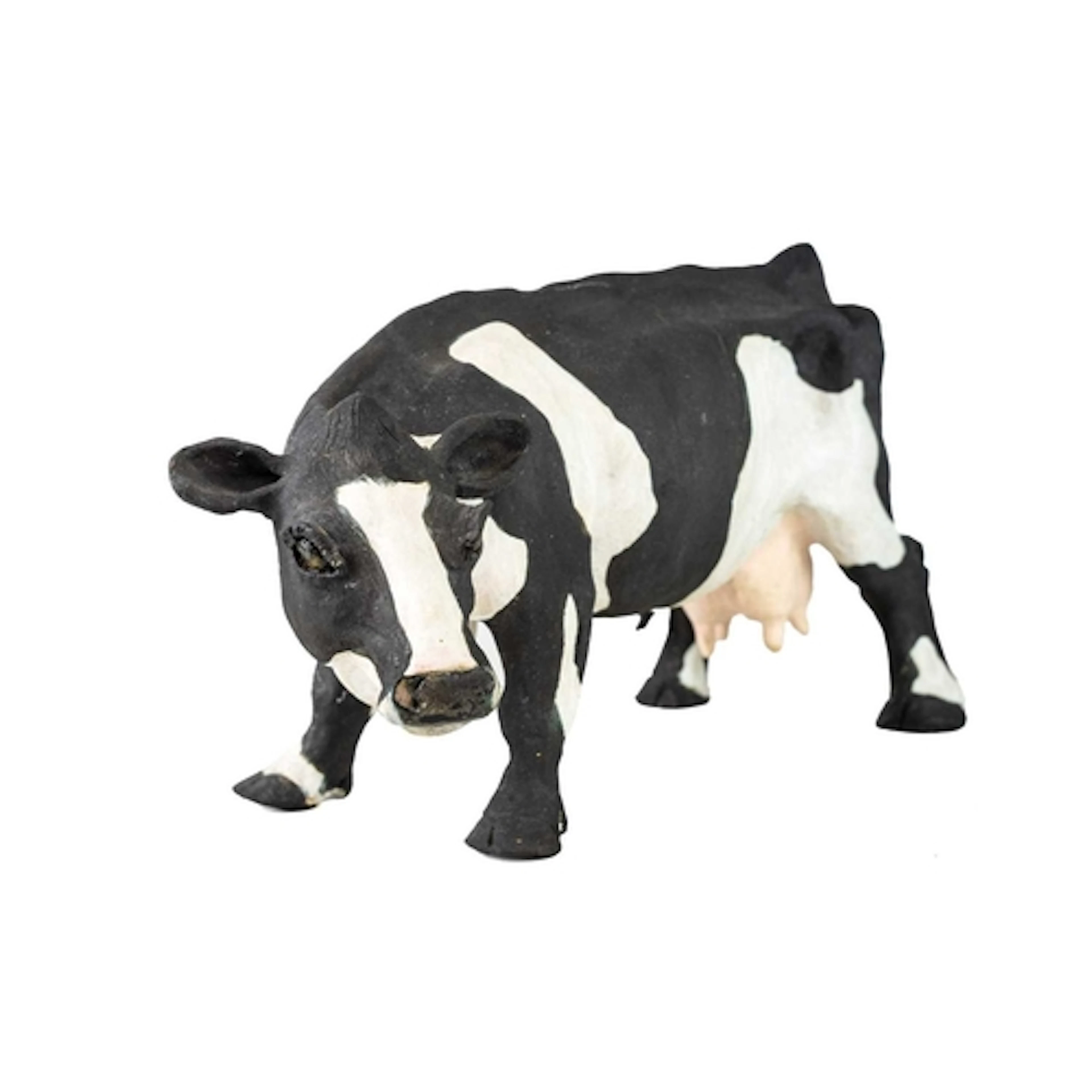 Lynn DAVEY (XX-XXI) Fresian Cow Stoneware sculpture by the C...