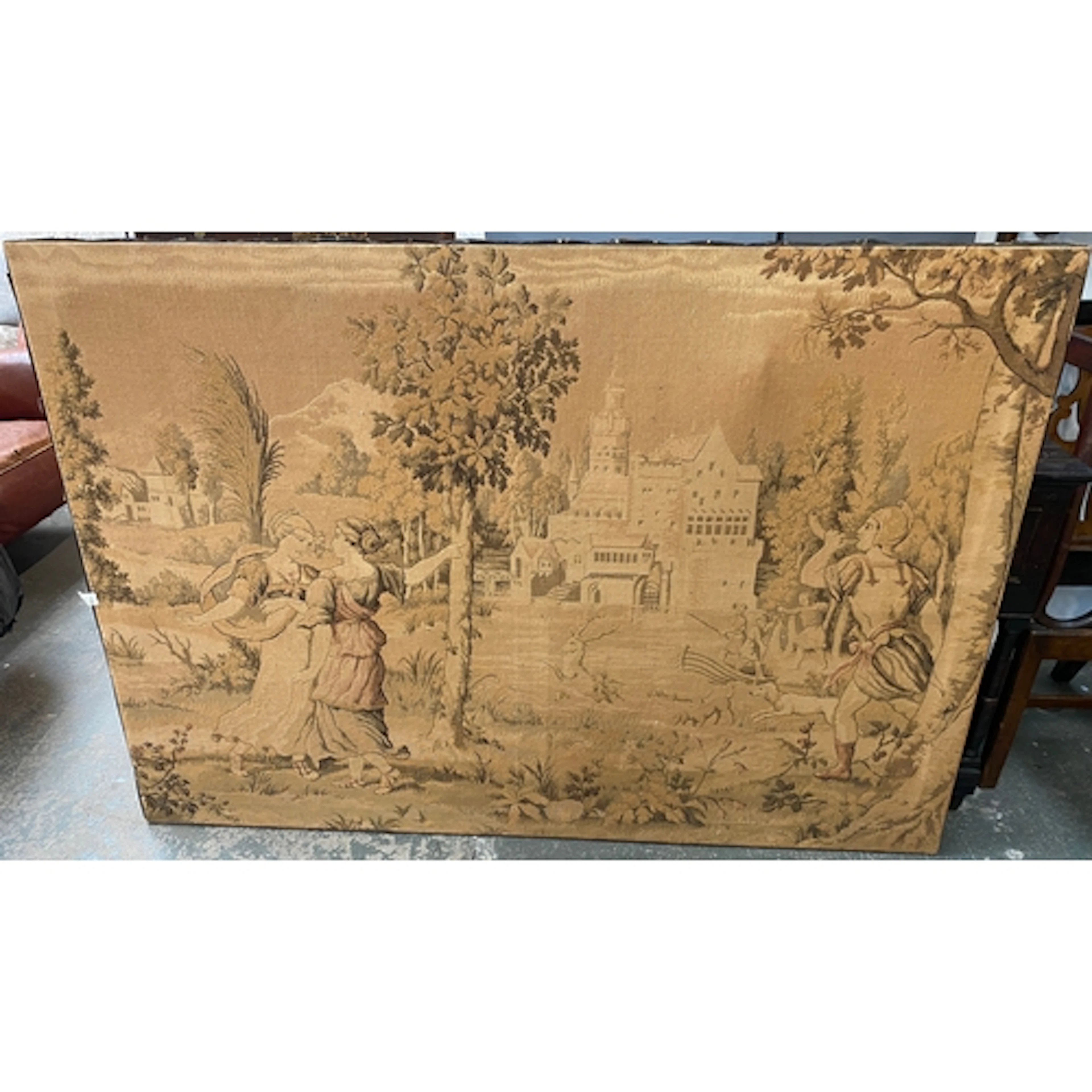 A 19th century needlework/tapestry in the manner of Hines of...