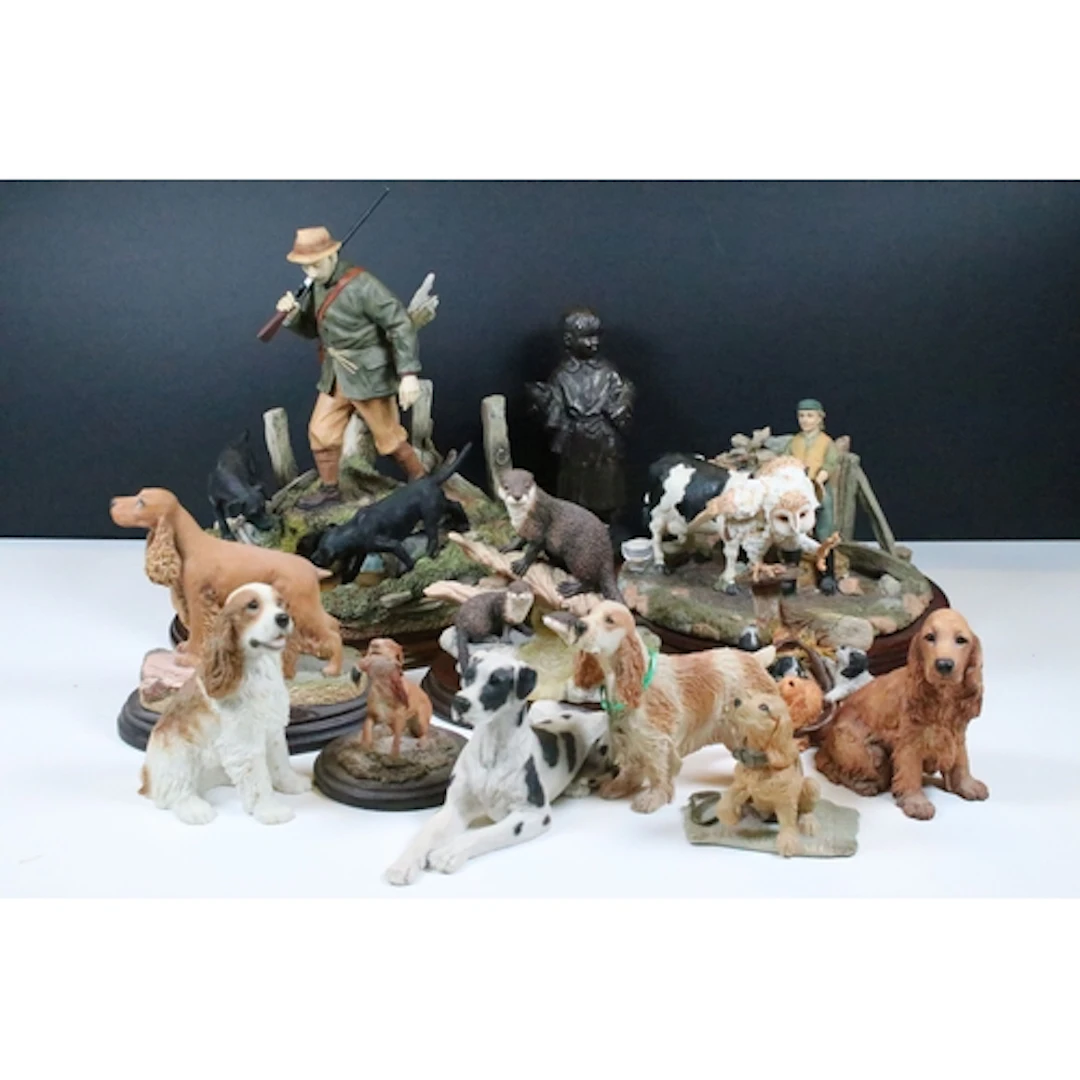 Collection of Border Fine Arts and Country Artist figures, t...