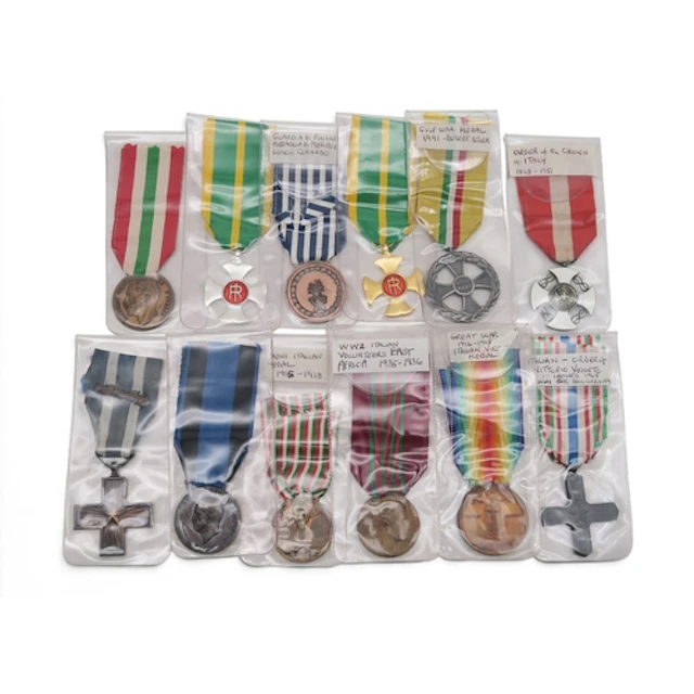 A collection of Italian military medals, to include an Order...