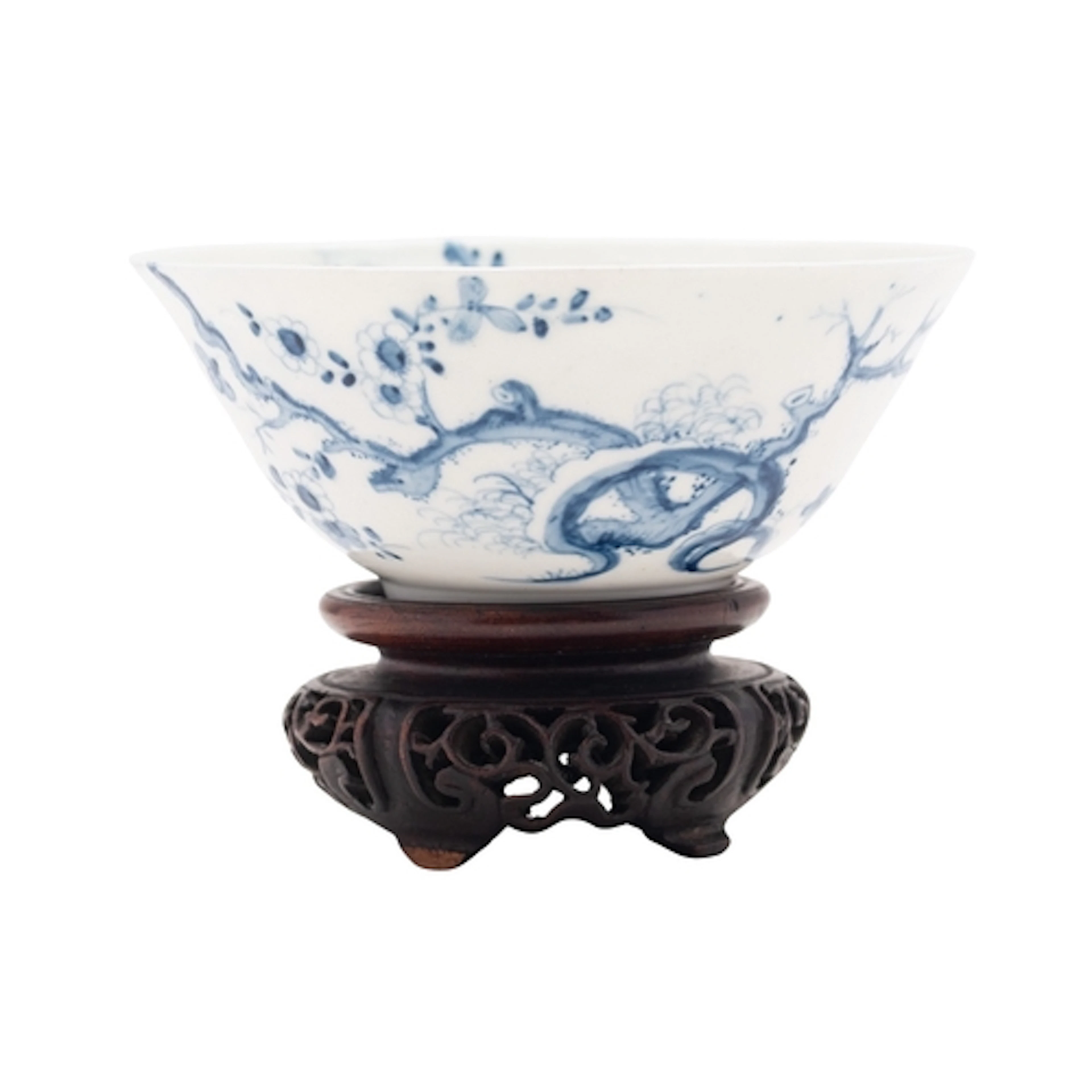 An early First Period Worcester blue and white bowl, circa 1...