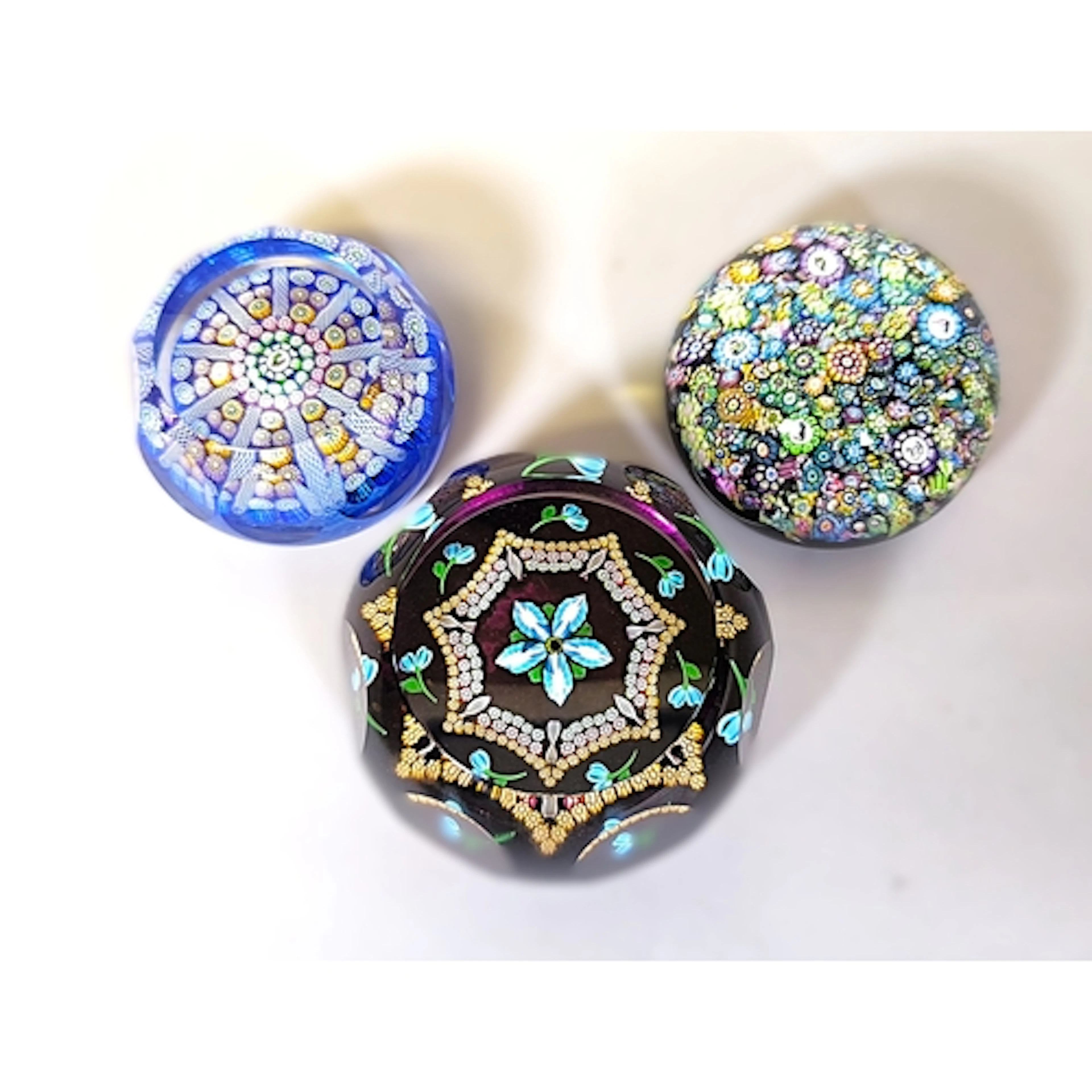 Three Perthshire glass paperweights, Crieff, Scotland, In th...