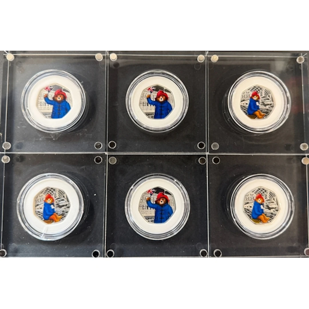 UK 2018 Paddington 50p silver proof coins (6), comprising Pa...