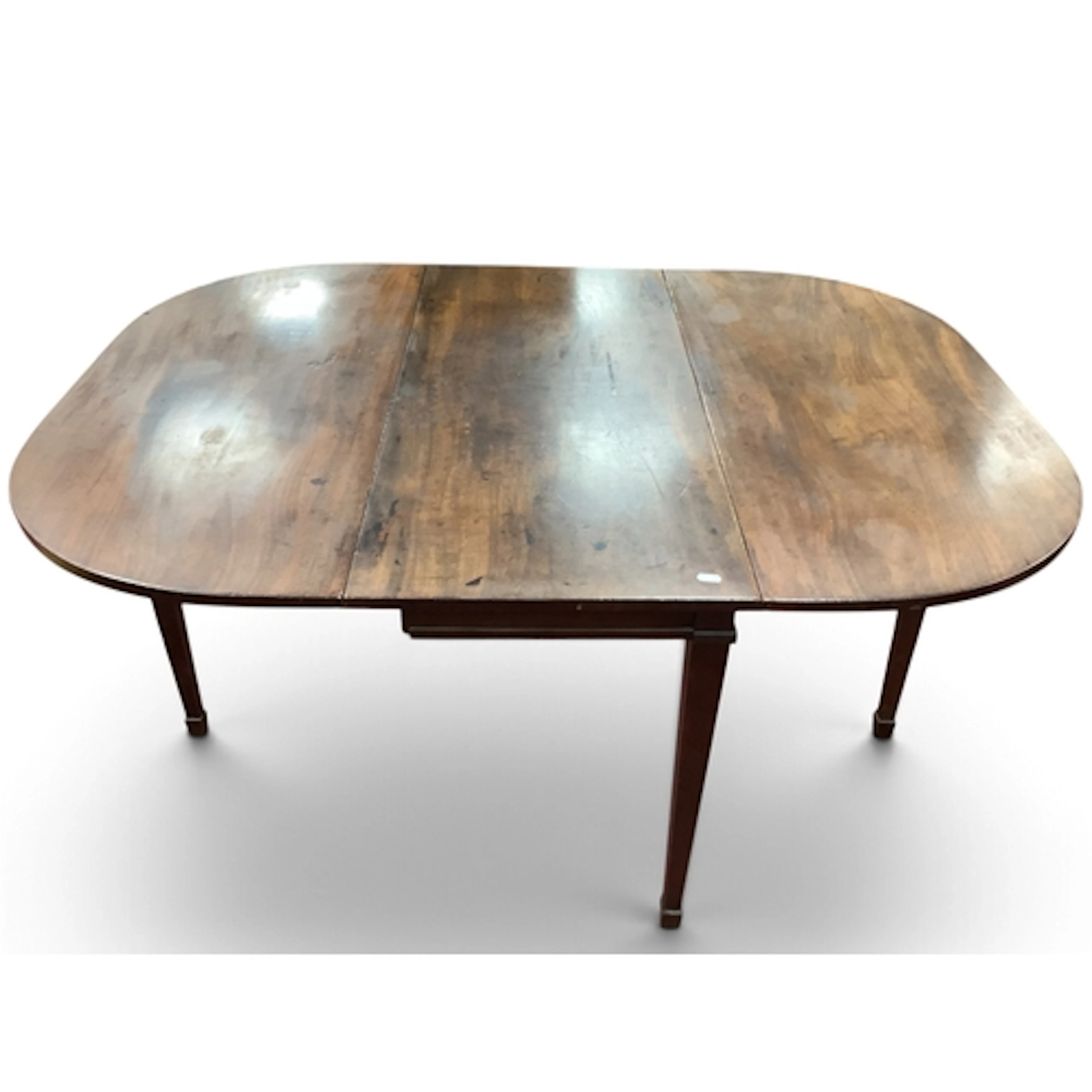 Georgian Period Mahogany Drop Leaf Dining Table, with 'D' en...