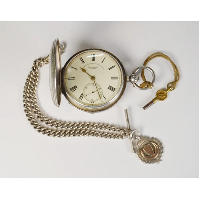 Antique silver full hunter pocket watch, by John Forrest, Lo...