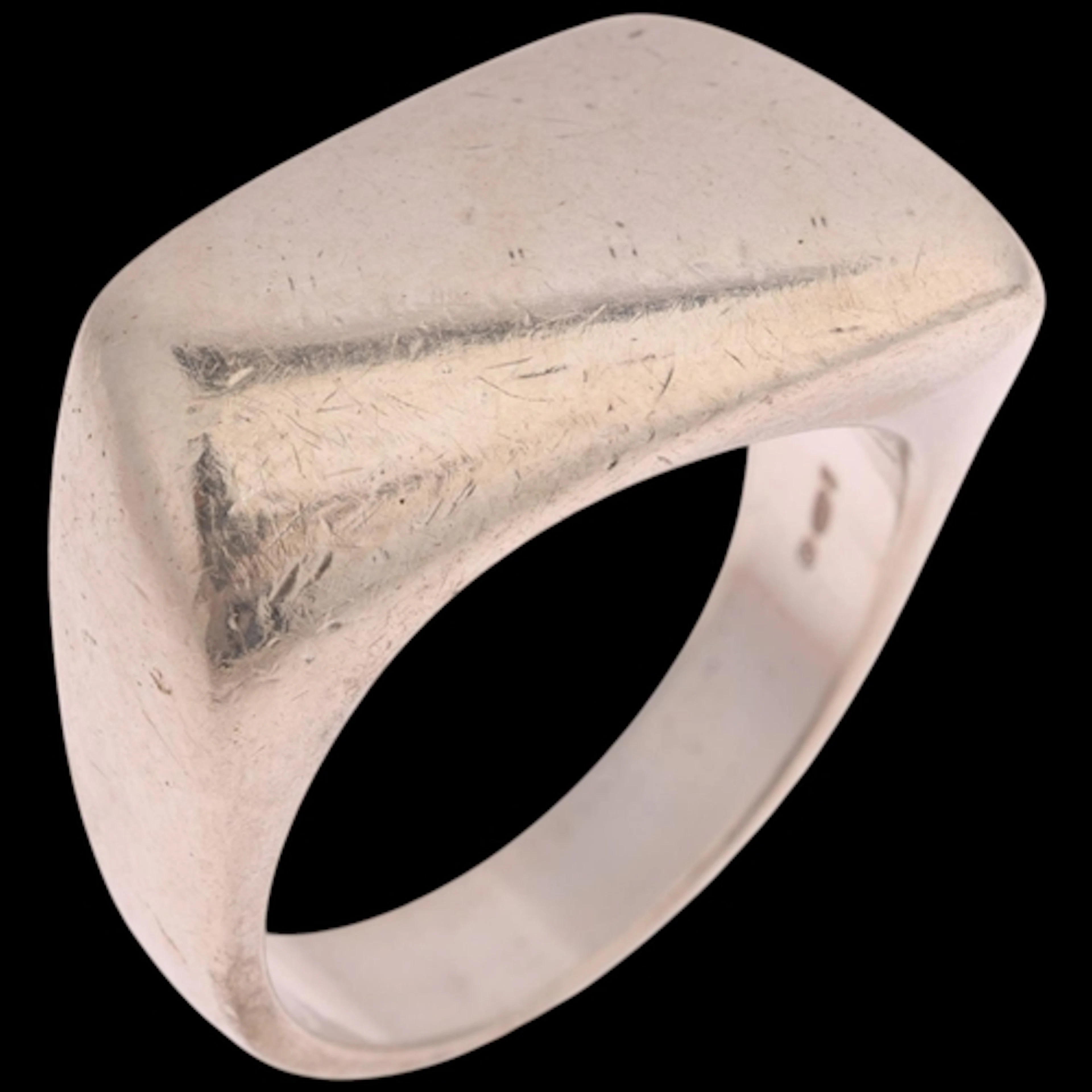 GEORG JENSEN - a Danish modernist sterling silver Plaza ring...