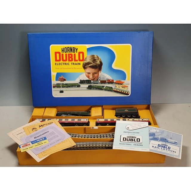A boxed Hornby Dublo EDP15 'Silver King' Passenger Set, supe...