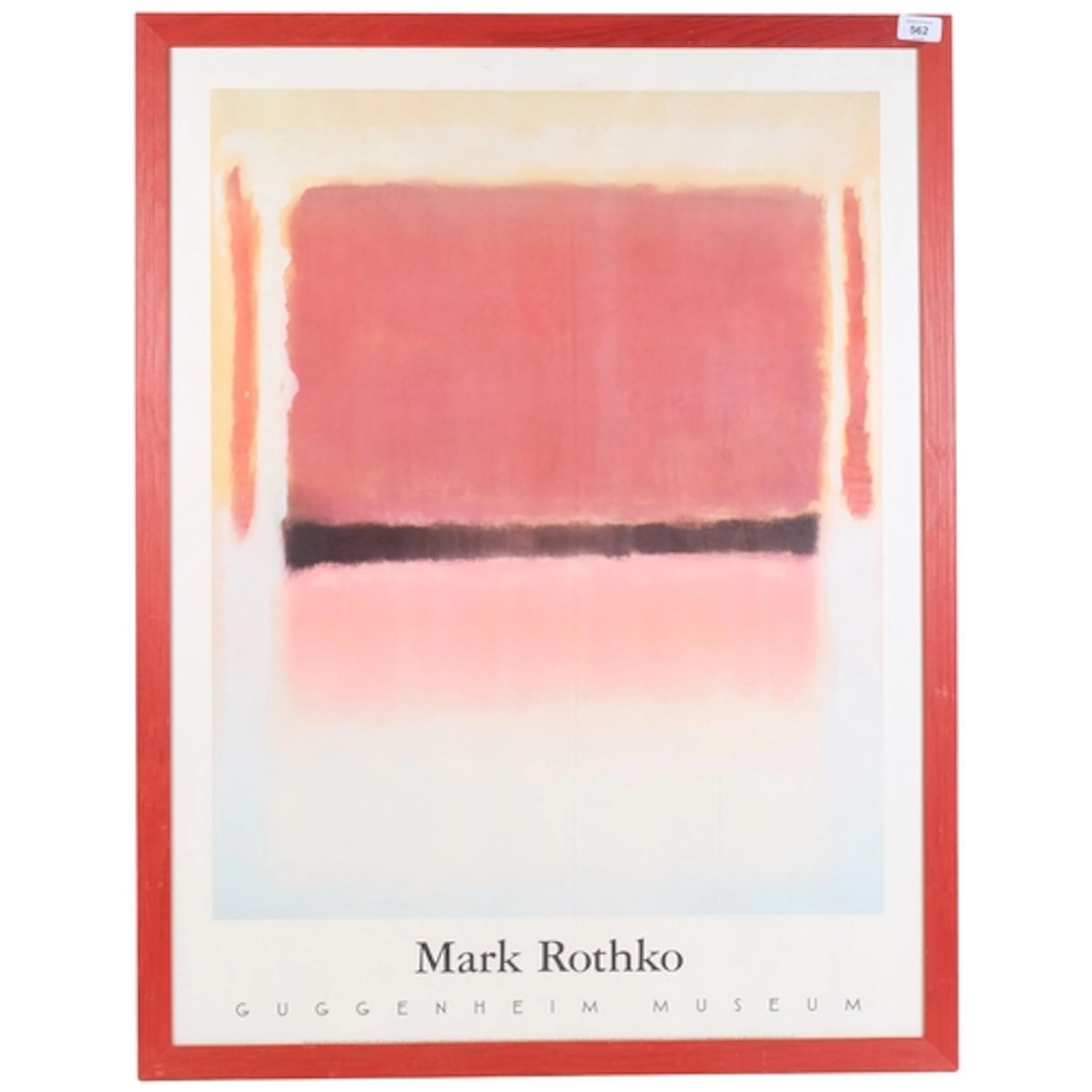 A framed poster, Mark Rothko, Guggenheim Museum, image untit...