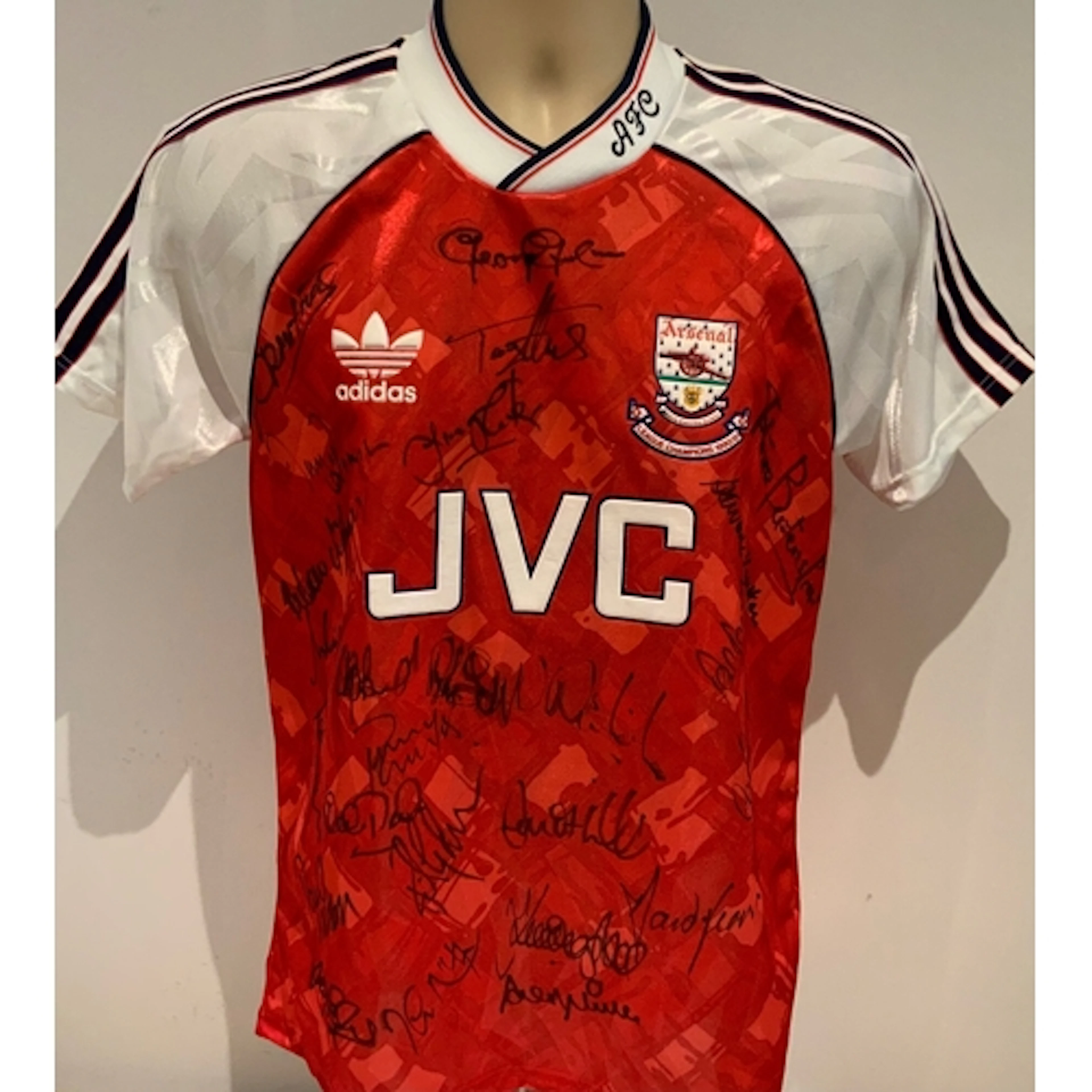 Arsenal 1990 - 1991 Signed League Winners Football Shirt: Re...