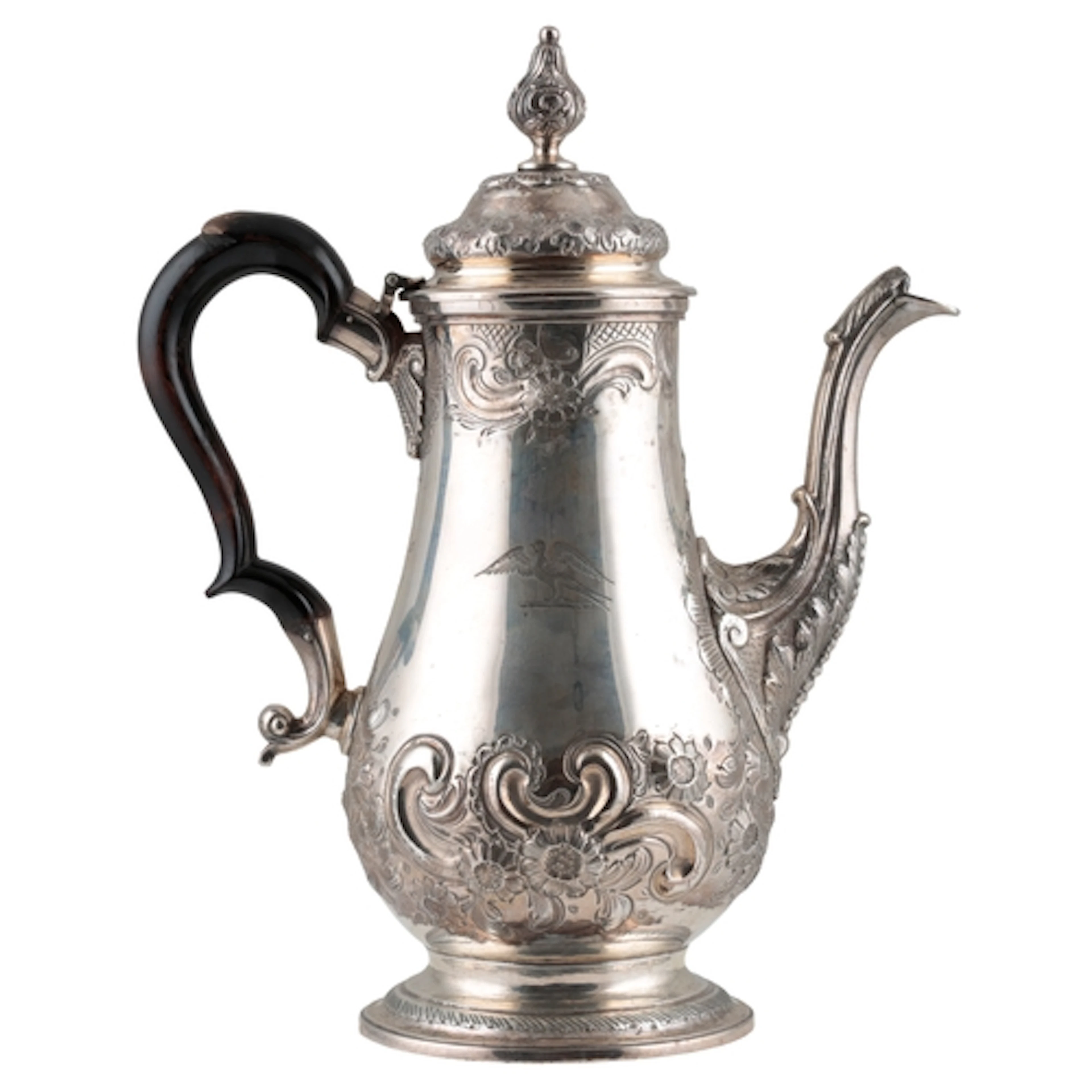 An early Victorian silver coffee pot, by Francis David Dexte...