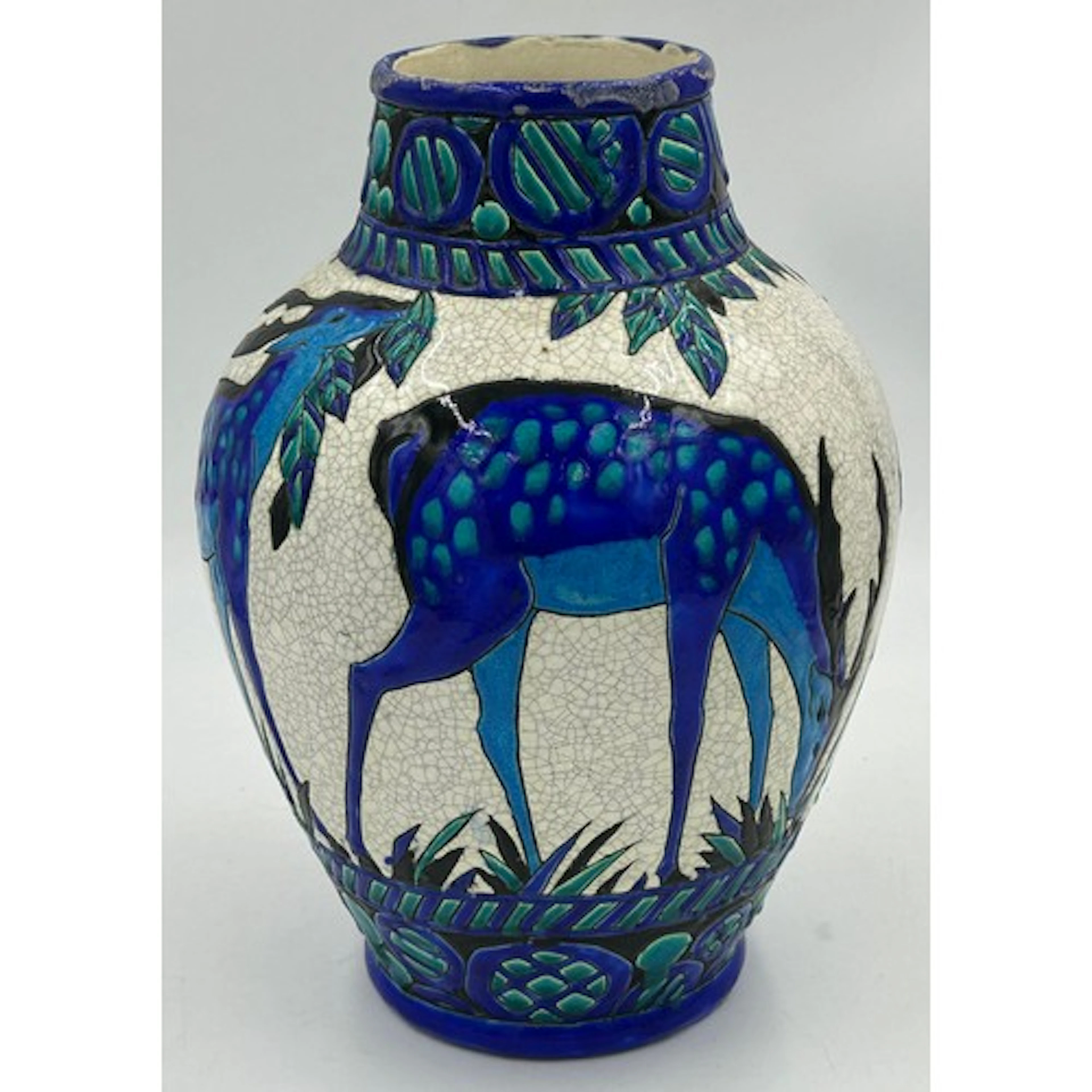 Charles Catteau (1880 - 1966), a large glazed ceramic Art De...