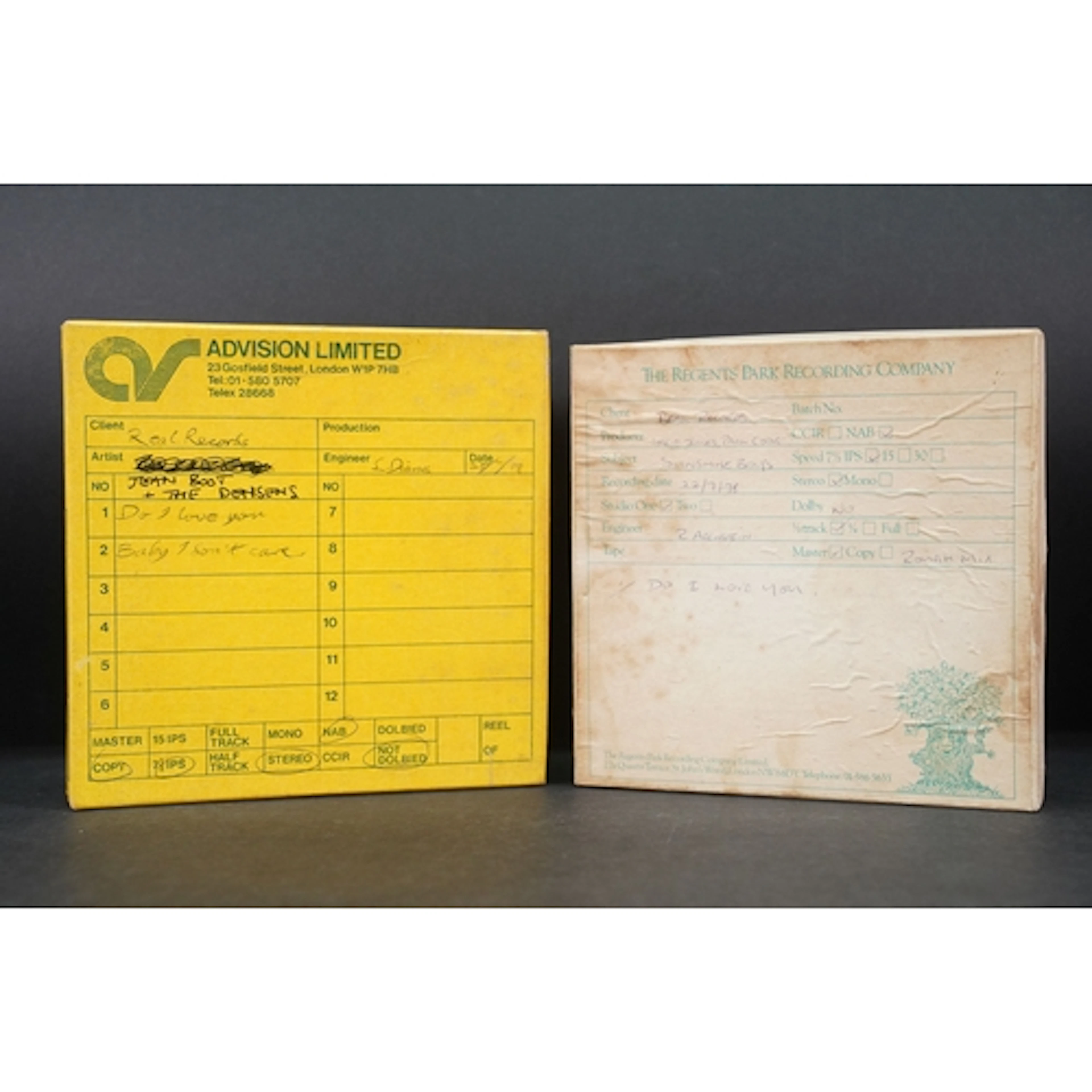 Memorabilia / Reel Tapes - 2 x 1/4” reels featuring unreleas...