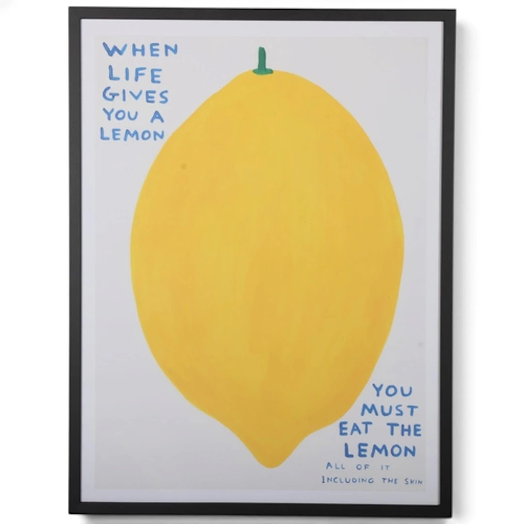 After DAVID SHRIGLEY (b.1968) "When Life Gives You a Lemon" ...