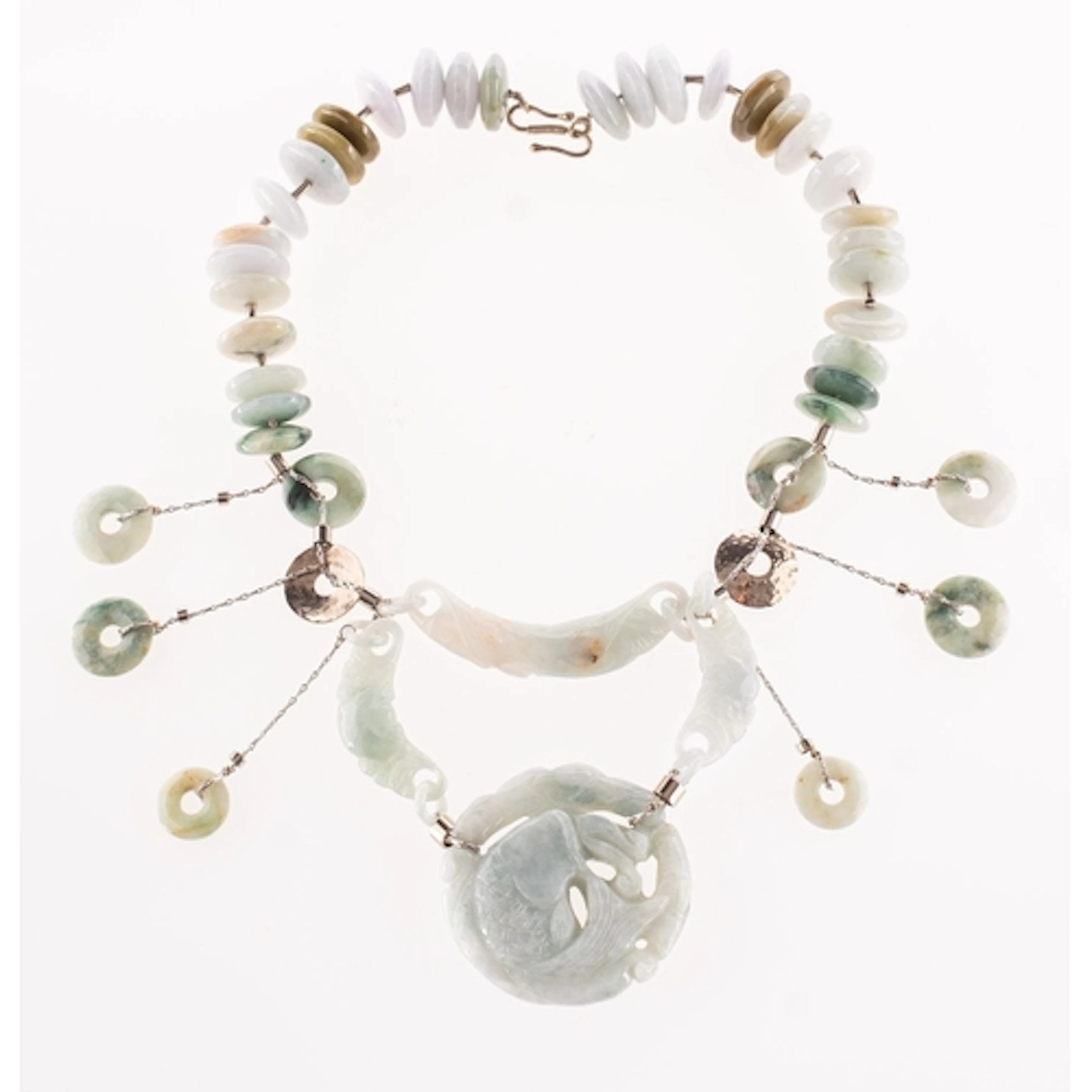 Penny Alavoine, British Designer. An 18ct white gold and jad...
