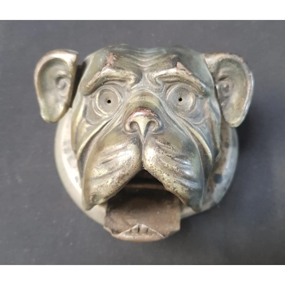 EARLY 20th CENTURY NOVELTY BULLDOG COUNTER/DOORBELL the dog...