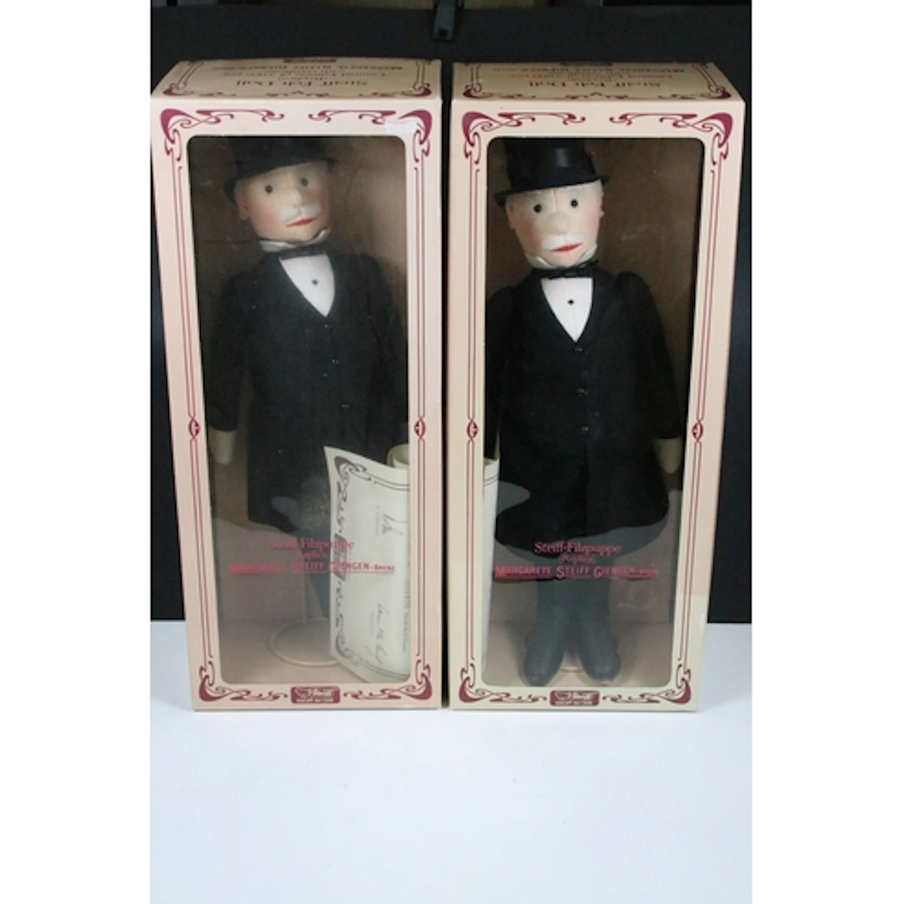 Two boxed ltd edn Steiff replica felt dolls to include Filzp...