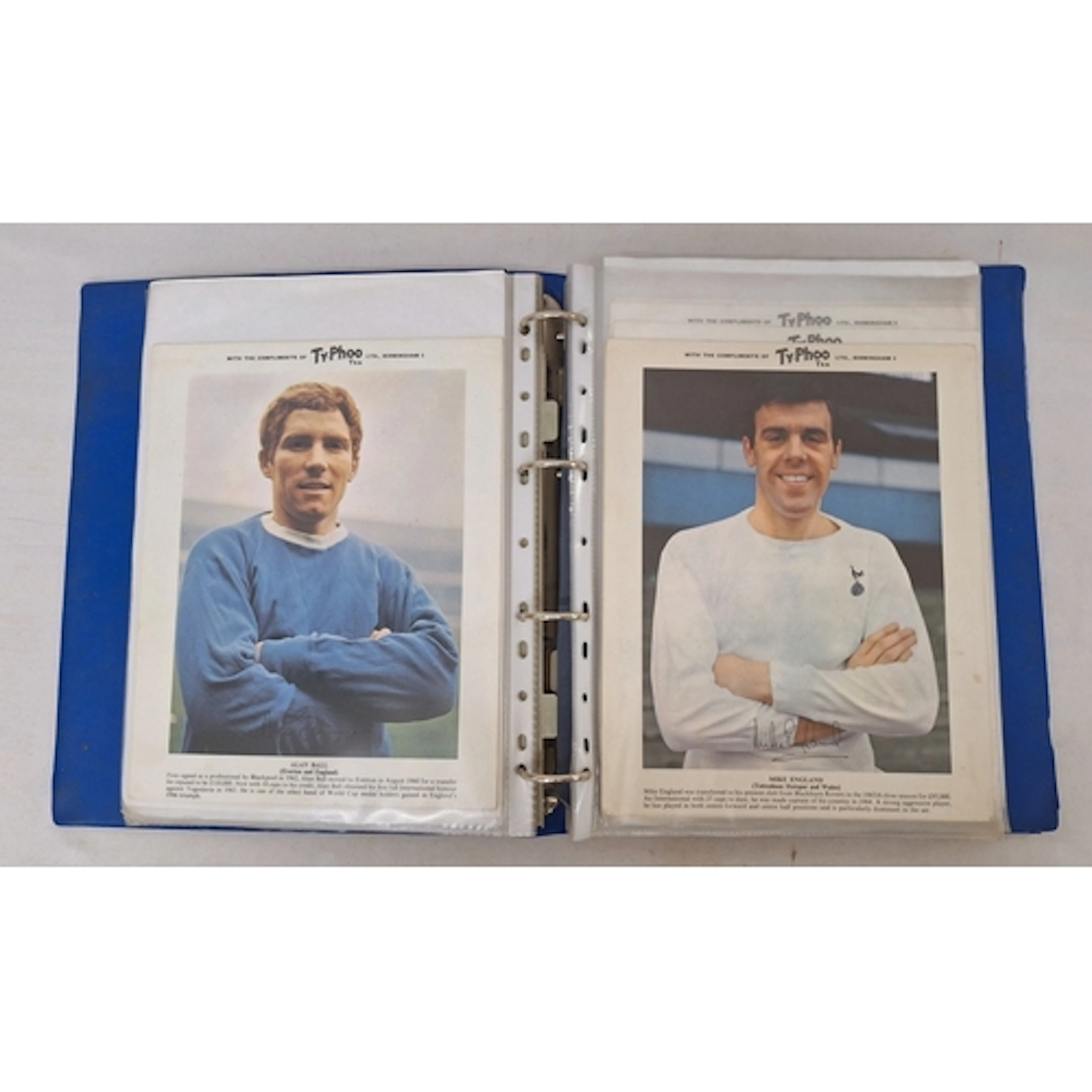 Bound File containing Typhoo Football Cards from the 1970s i...